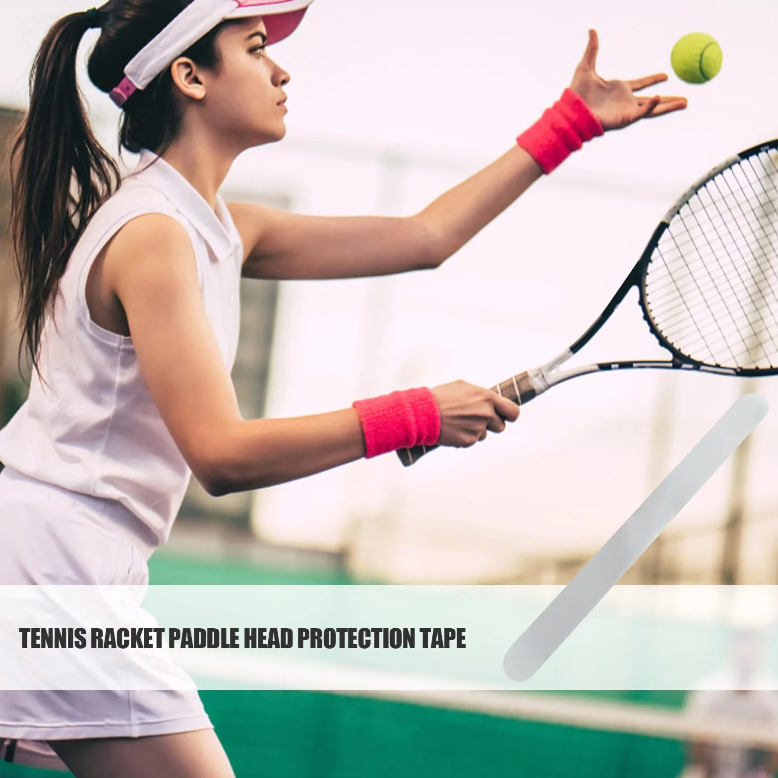Protector de Raqueta de Tenis TPU Transparente Antirrayas Resistente al Desgaste