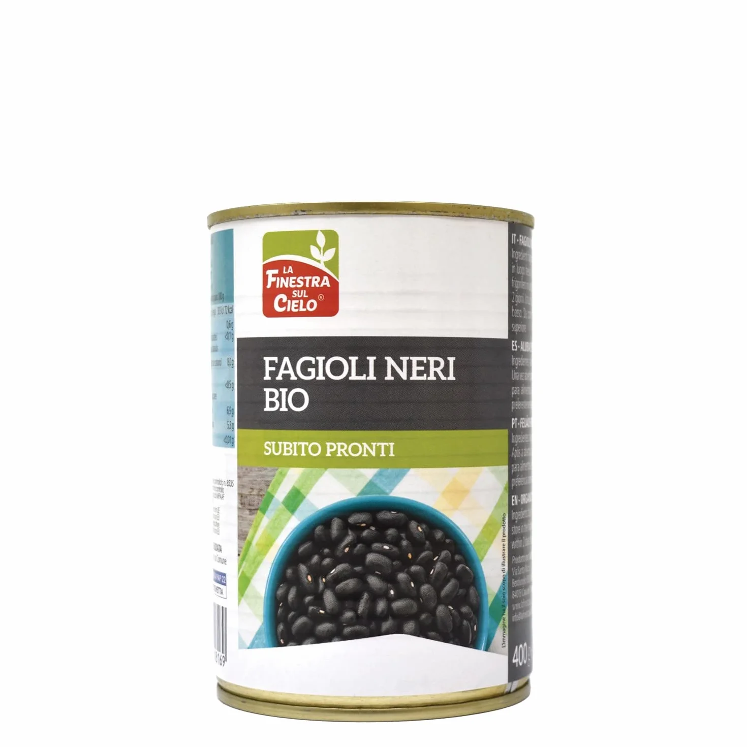 LA FINESTRA SUL CIELO ALUBIAS NEGRAS en lata 400gr. BIO
