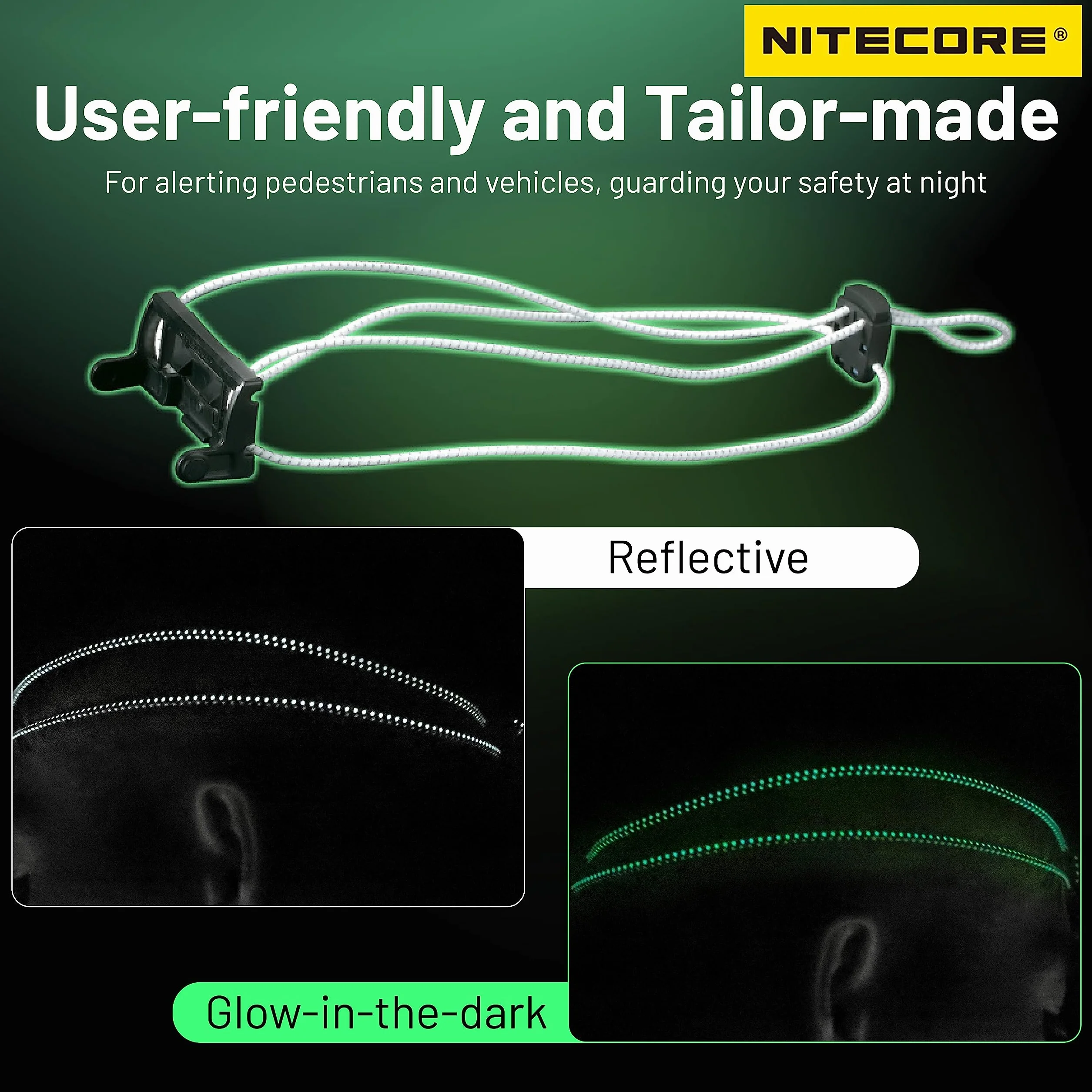 Nitecore NU21 Linterna frontal 360 lúmenes con doble haz USB-C Amarillo