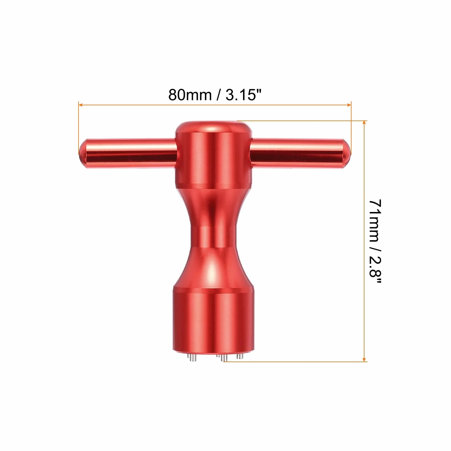 QUARKZMAN Llave de peso para golf de aleación de aluminio con 5 agujeros para putter Studio Select Button Back Rojo