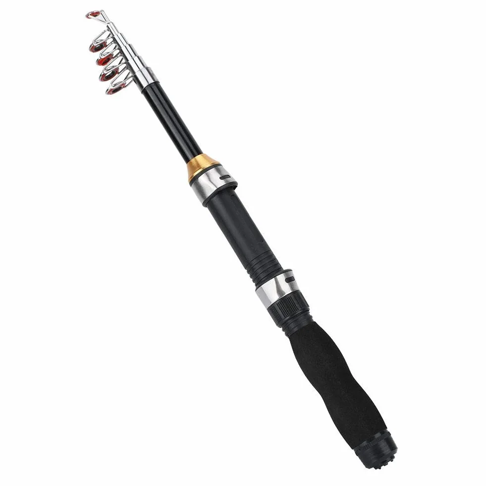 Caña de Pescar Pequeña de Mar Portátil Mini Caña Corta para Hielo 28049-100