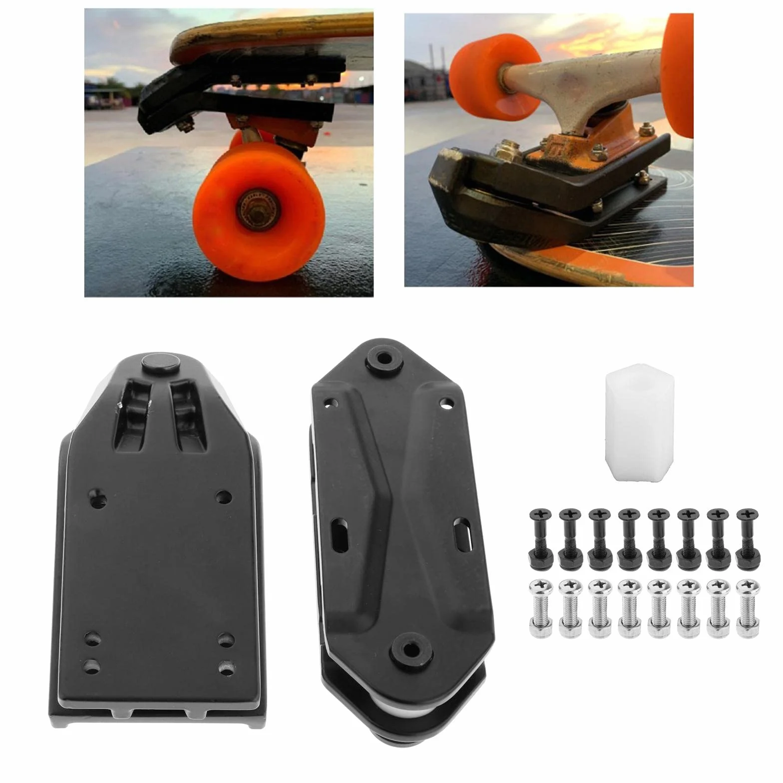 Milageto Camiones de Skate de Surf 6.25" Soporte de Adaptador de Surf para Patineta Longboard