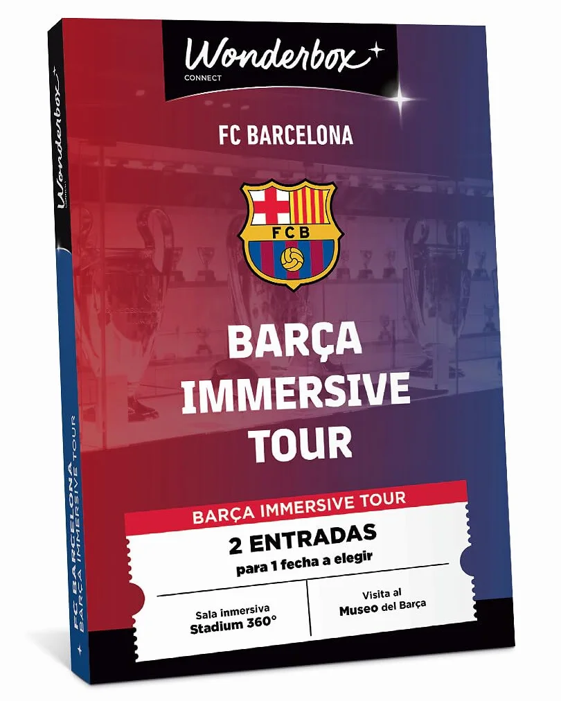 WONDERBOX Connect Caja Regalo FC Barcelona 2 Entradas Stadium Tour Museo del Barça Spotify Camp NOU Tour 27 Meses
