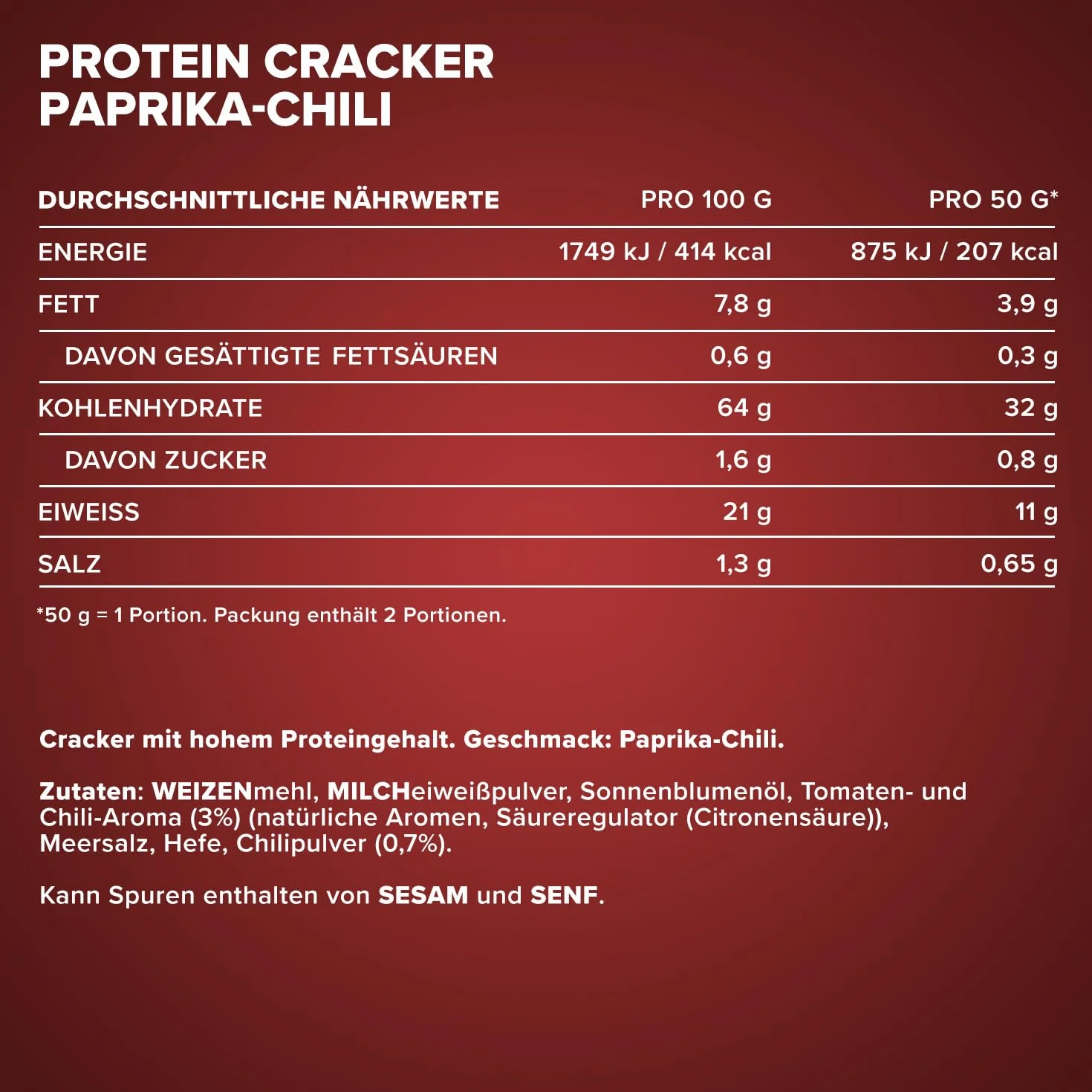 IronMaxx Galletas Saladas Proteicas Sabor Pimienta y Chile 100g - Aperitivo Crujiente con 21% de Proteina - Bajo en Azucar, Horneadas y No Fritas - Ideal para un Estilo de Vida Activo
