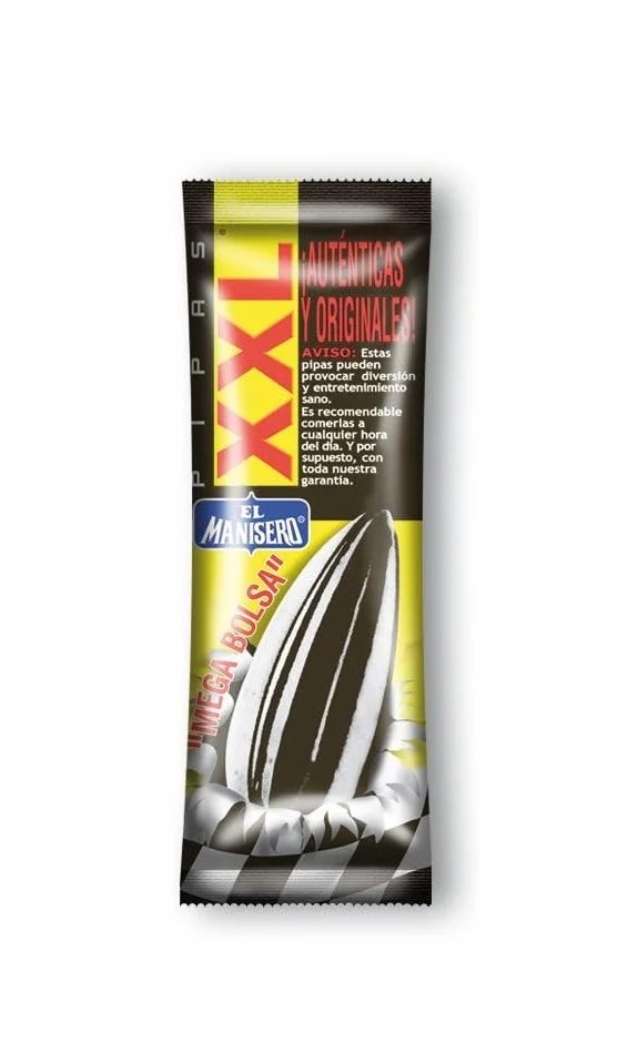 Pipas El Manisero XXL - Caja 12 Bolsas x 90 gramos - Pipas Saladas El Manisero XXL - Pipas de Girasol