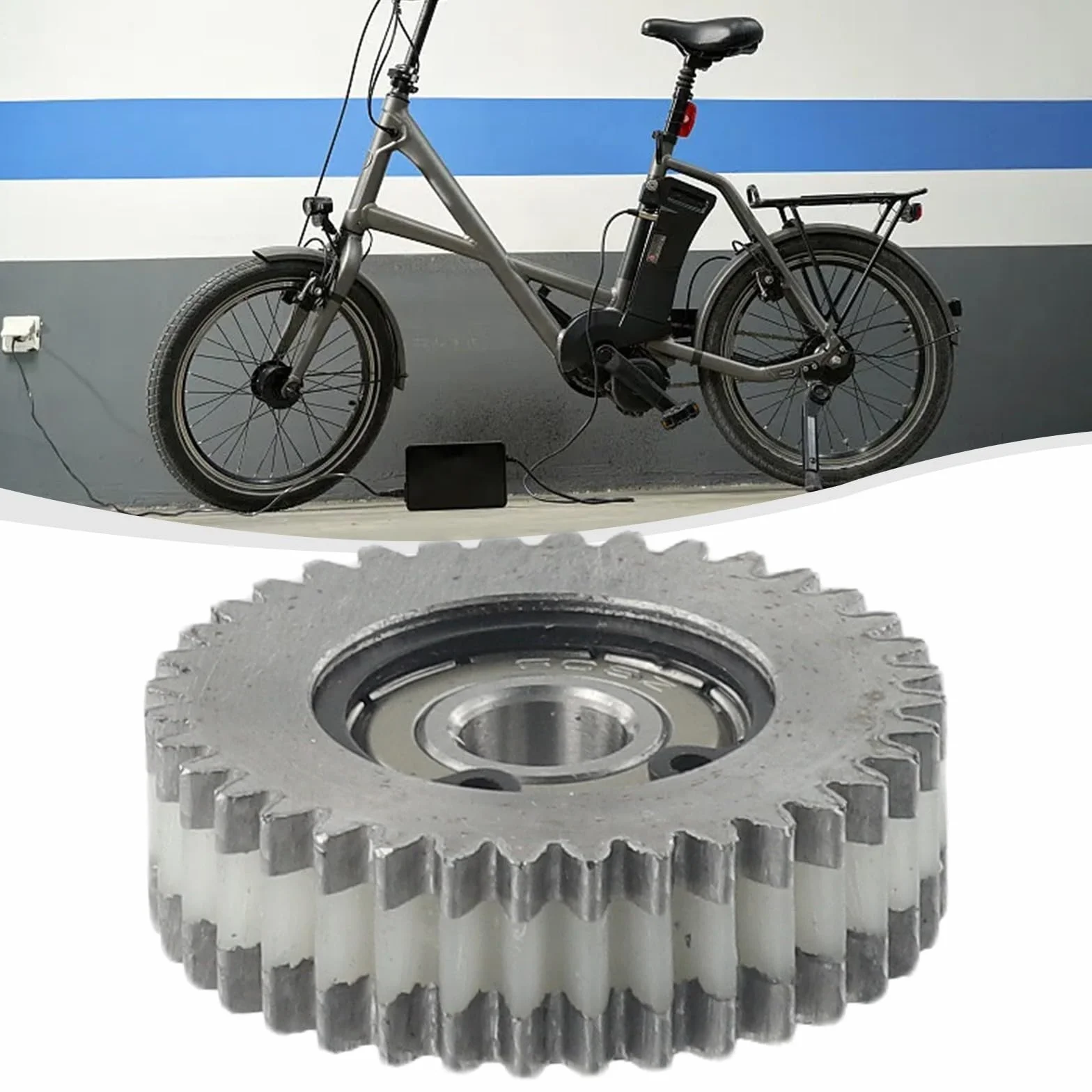 Engranaje planetario 36 dientes para motor de bicicleta eléctrica, nailon + acero inoxidable 38x38x10 mm, 608 rodamientos