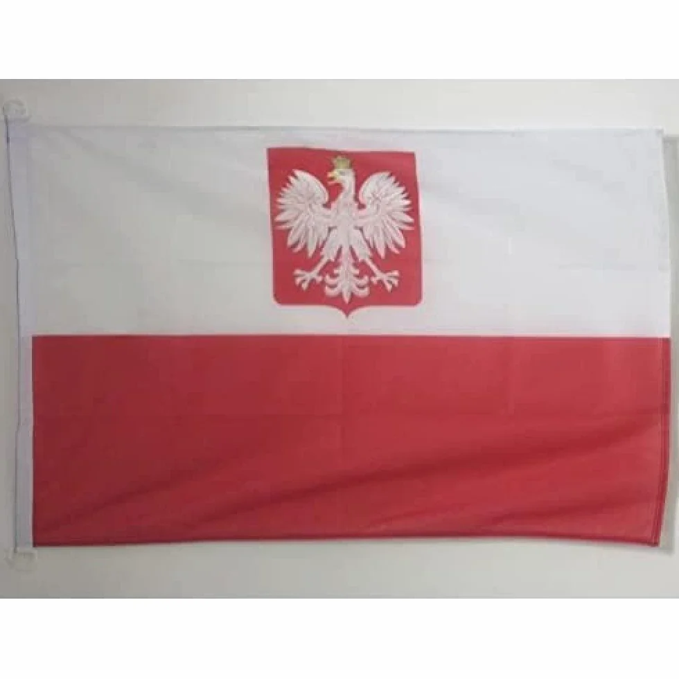 AZ FLAG Bandera de Polonia con Aguila 90x60cm Exterior
