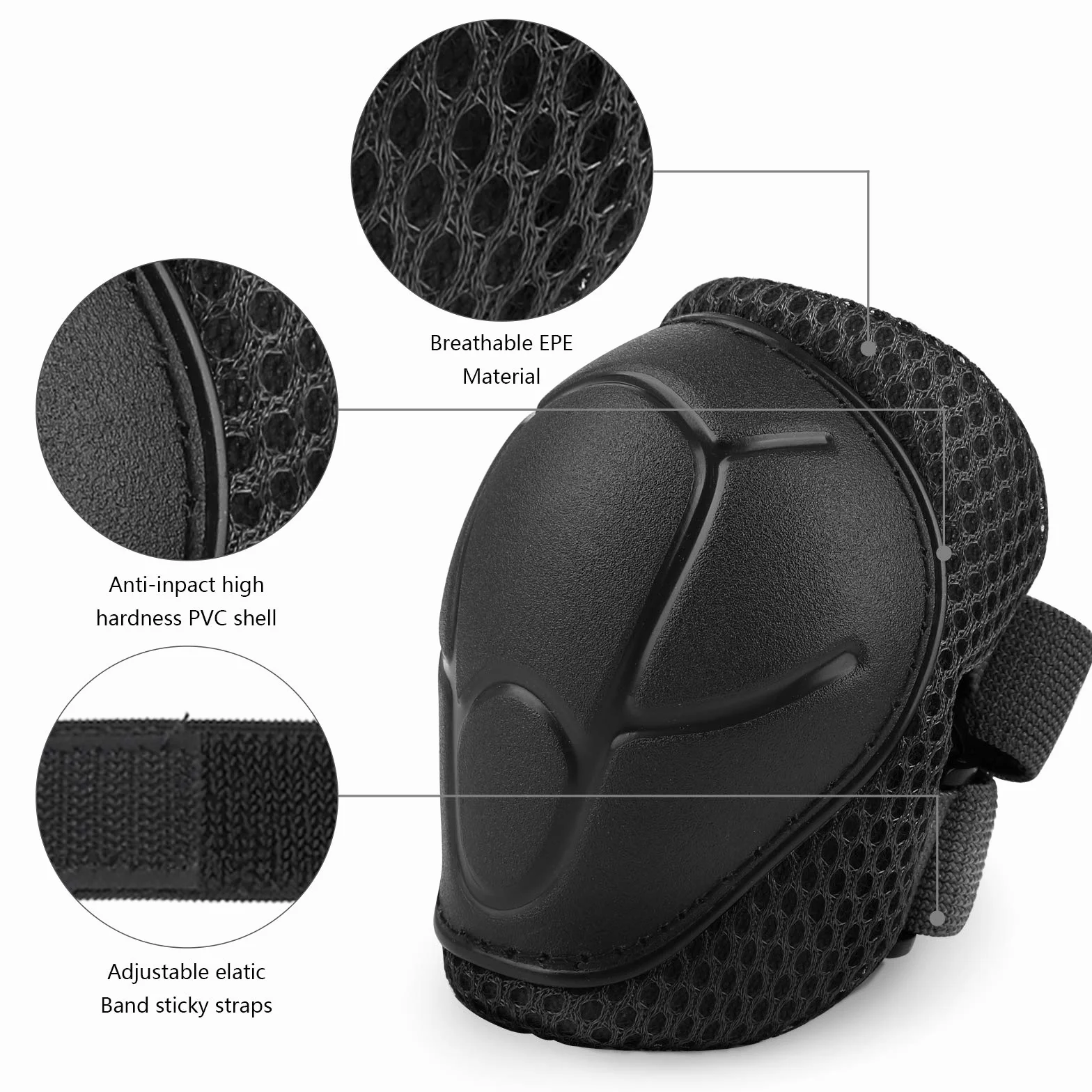 Casco y Protecciones Ajustable Infantiles Set Rodilleras Coderas para Bicicleta Scooter Ciclismo