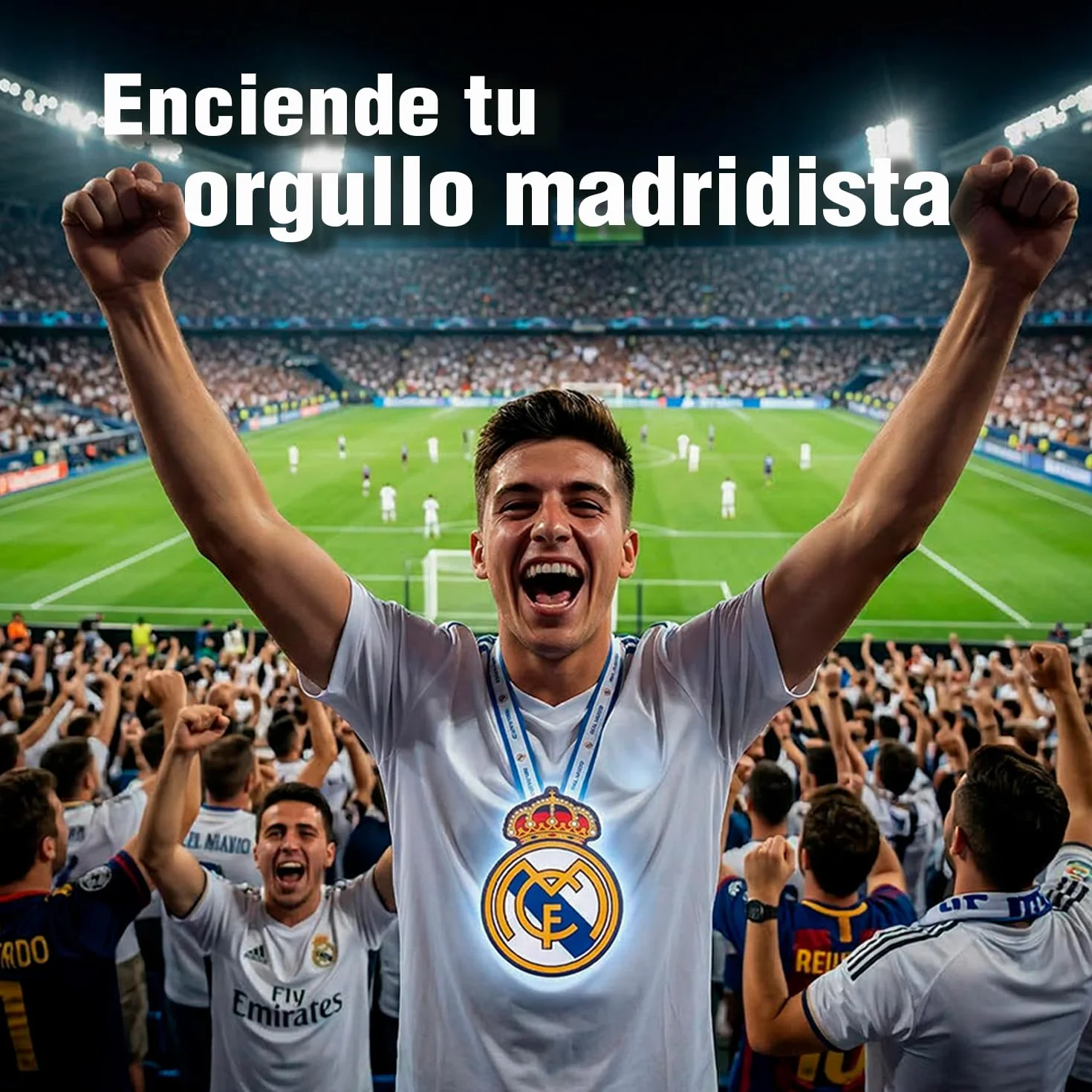 Escudo Luminoso Colgante con Lanyard Oficial Real Madrid Barça Valencia Benfica Batería Recargable 3 Modos Luz Electroluminiscente