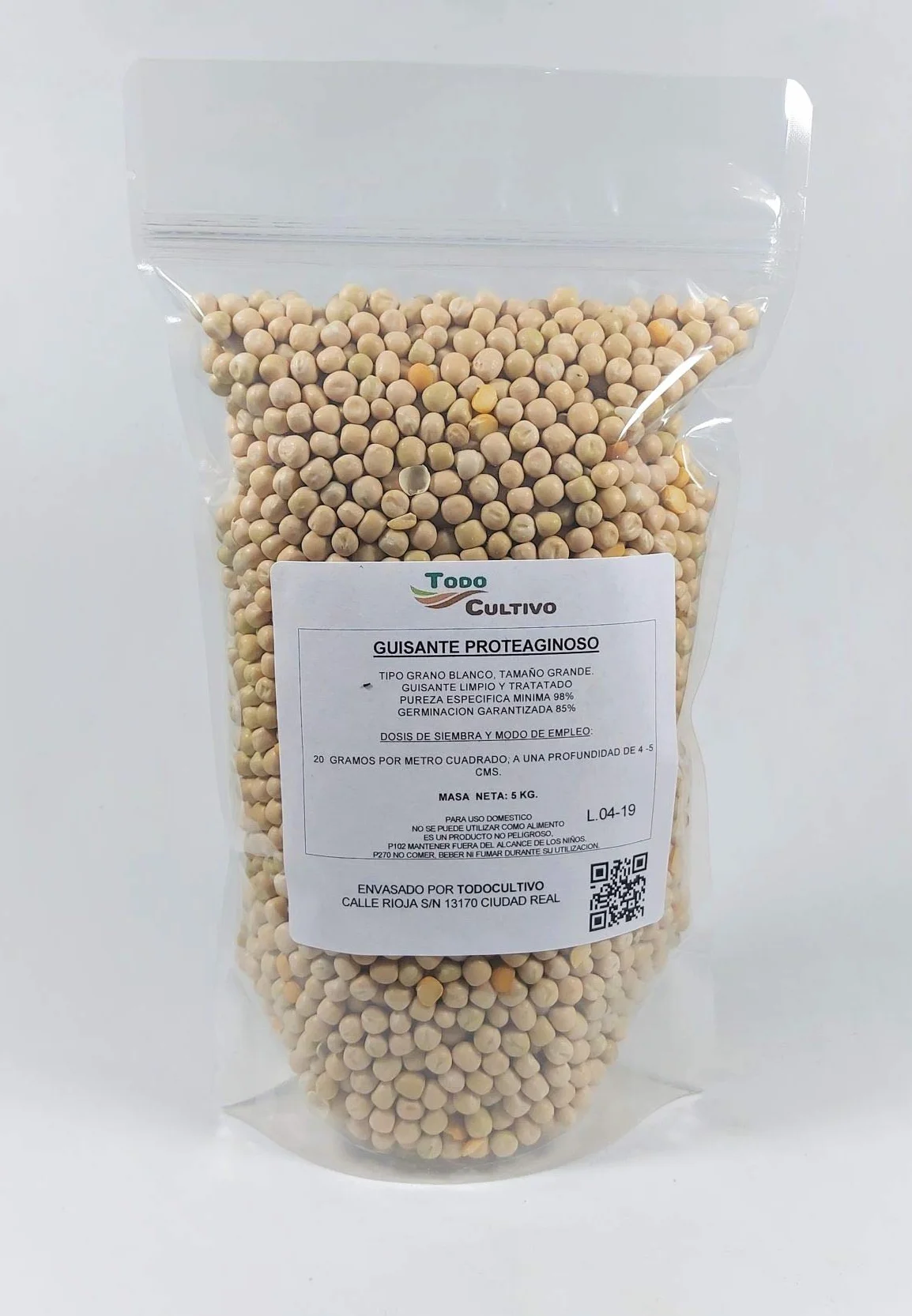 Guisante forrajero proteaginoso para sembrar. 5 Kilos. Apto para huerto o jardín.