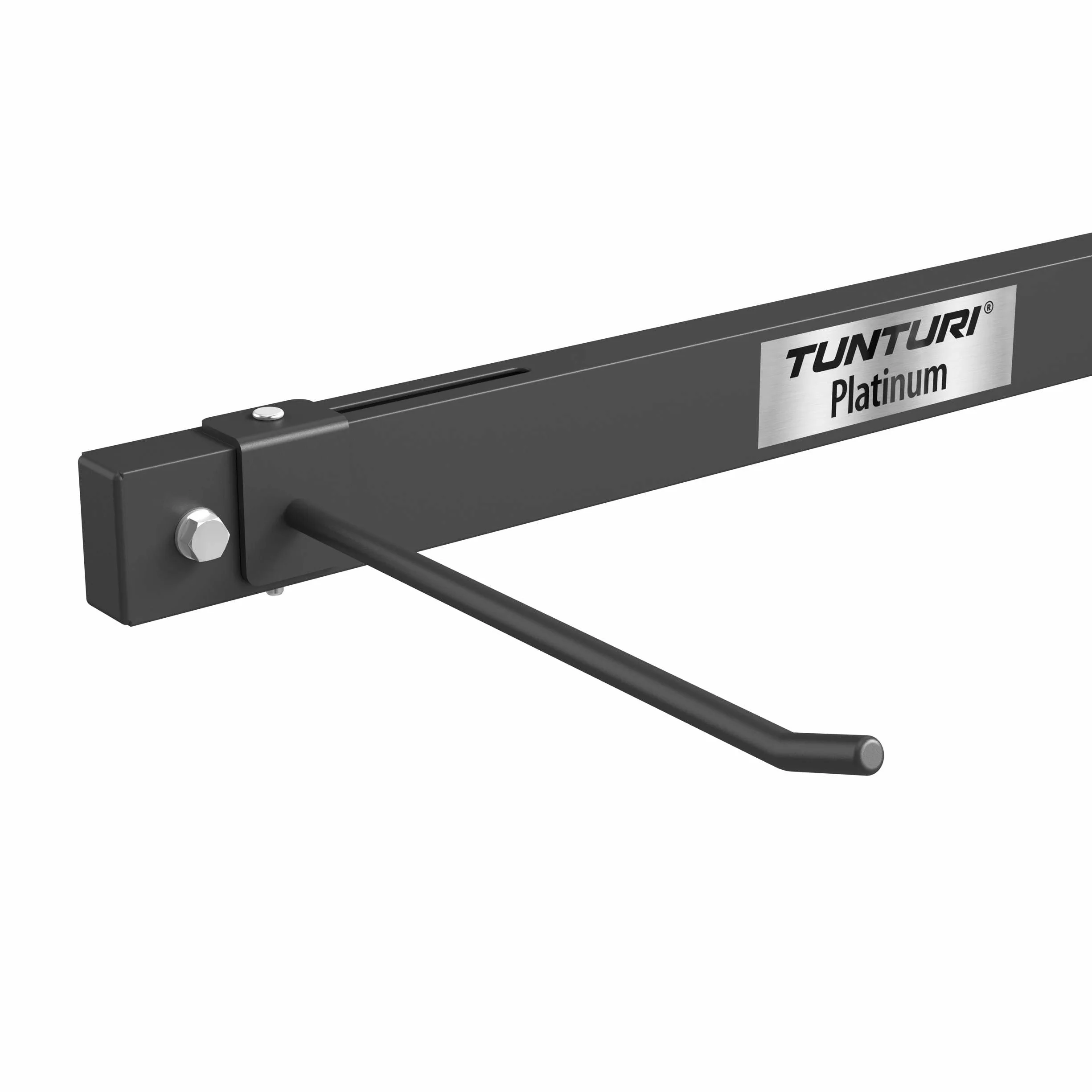 Tunturi Platinum Soporte de pared para esterilla de fitness, montaje en pared, color negro