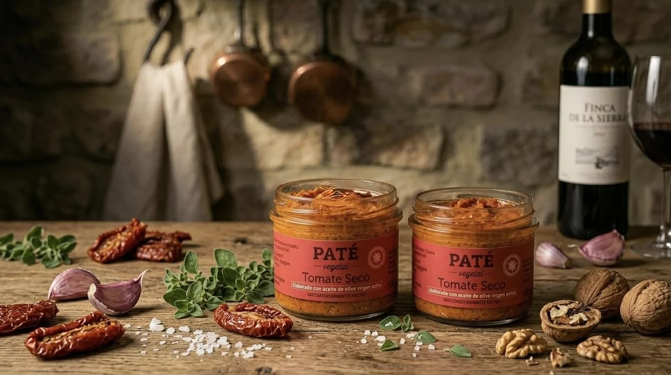 Paté de Tomate Seco (Pack 4 x 115g) - Nuestro mejor Paté de Tomates Secos Artesana par Untar- Aperitivo Gourmet Vegano - Ideal para Tostadas, Pasta y Tapas
