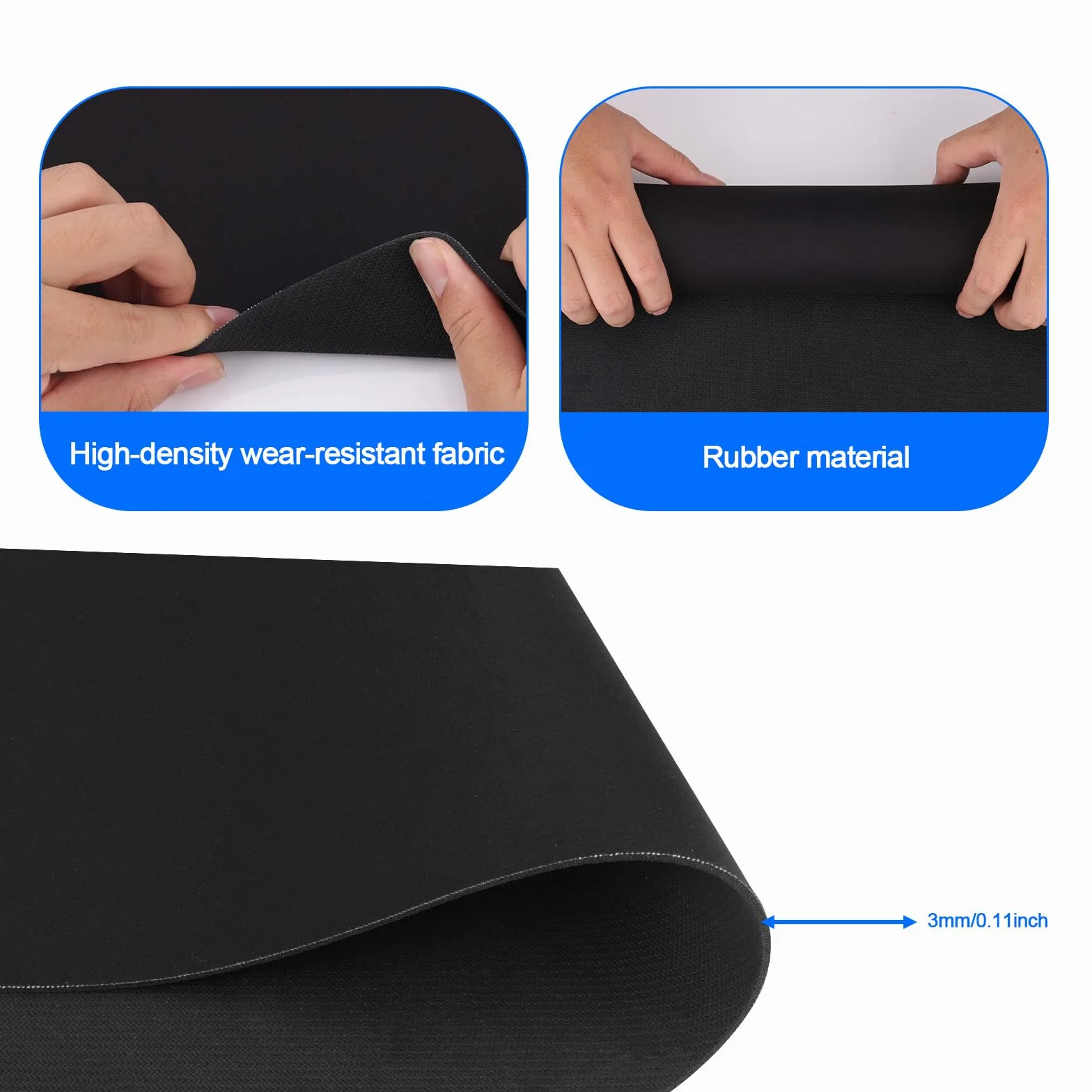 Gosknor Esterilla Elipse Antideslizante 60x40cm para Ejercicios de Piernas y Entrenamiento