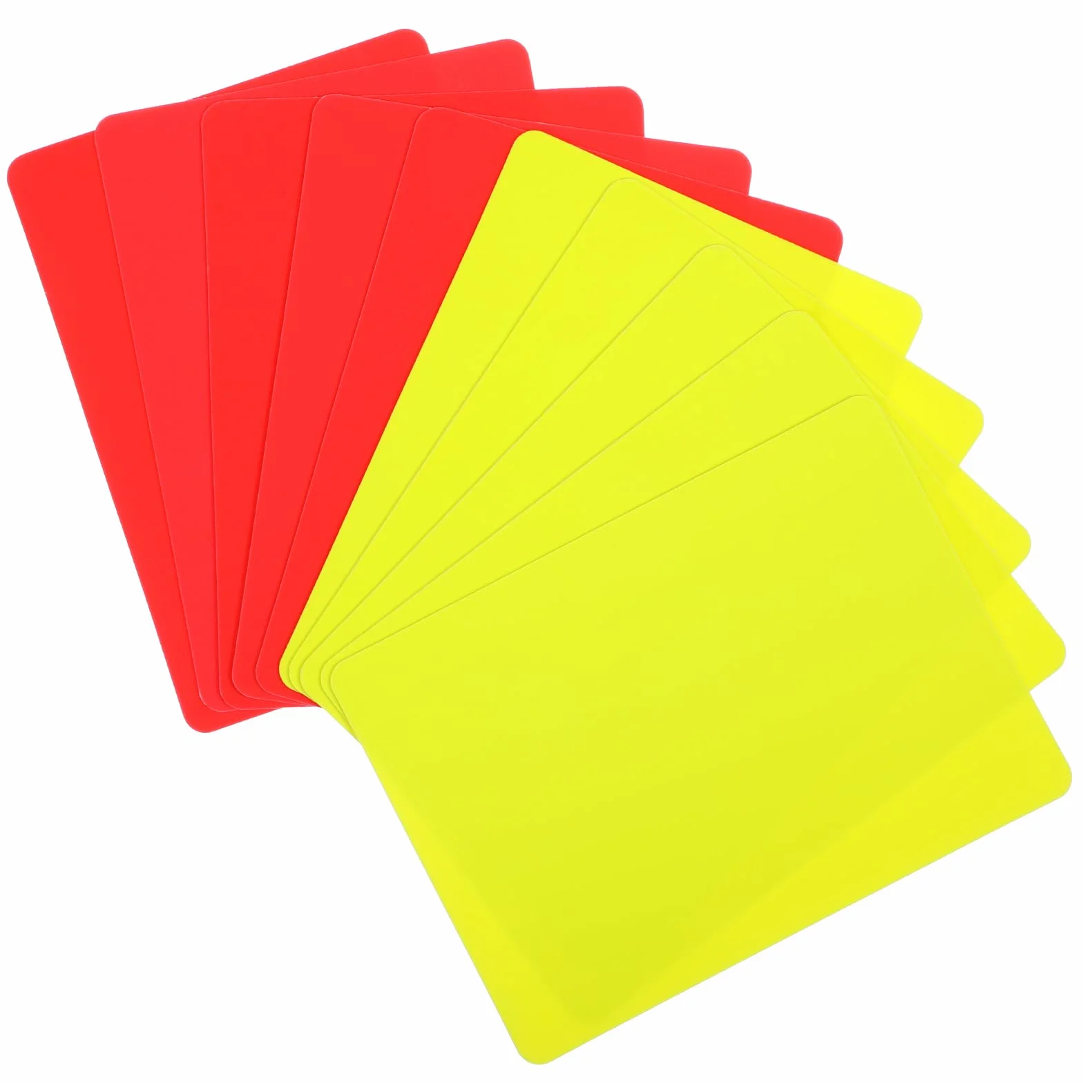 Tyqour 10 piezas tarjeta de árbitro de fútbol, tarjeta amarilla y roja, herramienta de árbitro