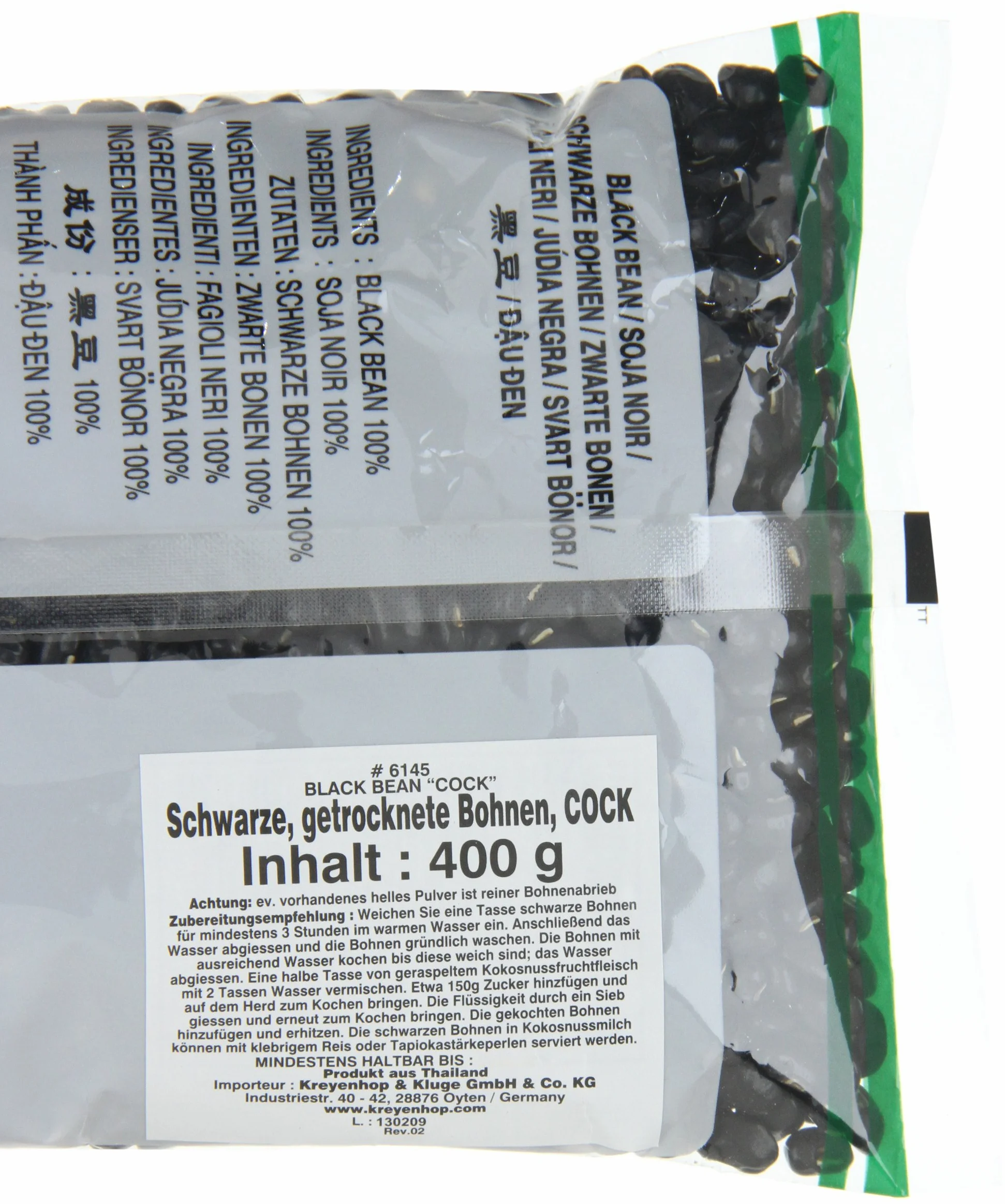 COCK Frijoles Negros 1x400gr., Lot de 5