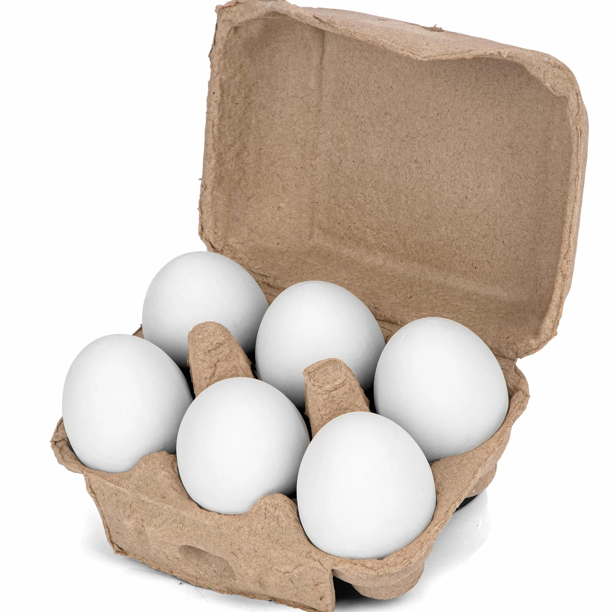 HÜHNER Land Huevos de arcilla para gallinas, 6 unidades – ayuda para incubar, realistas