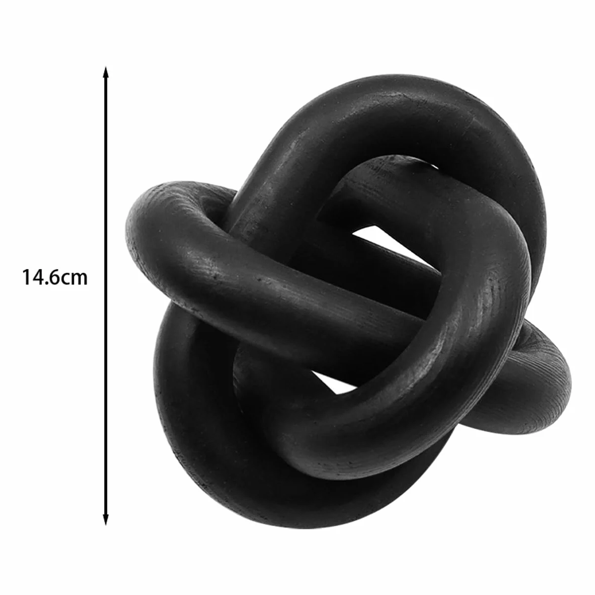 Negra Decoración de Nudos de Madera de 3 Secciones, Cadena de Madera para Sala de Estar, Mesa