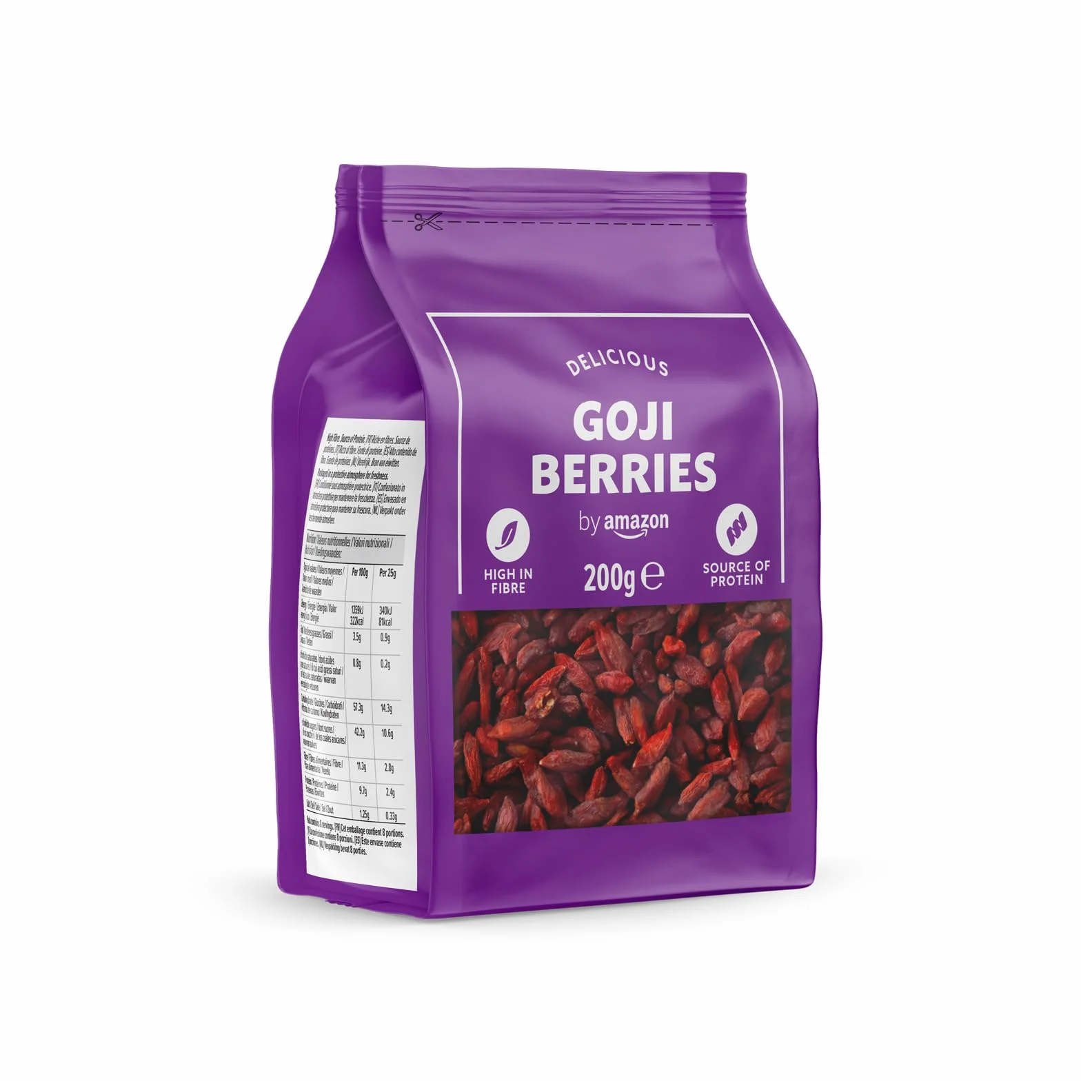 by Amazon Bayas de goji deshidratadas, 200 g