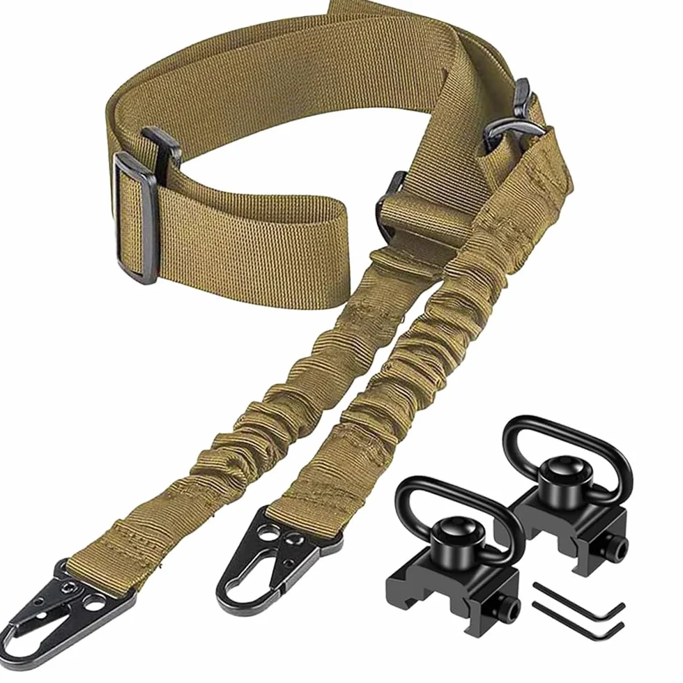 Sling táctico de Dos Puntos 2 Pack Picatinny QD Sling montajes giratorios Correa de Hombro Ajustable para Rifles