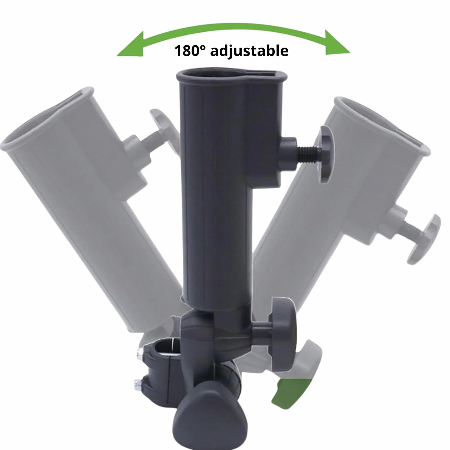 DEWIN Golf Push Trolley Parasol Holder Ajustable Universal Czarny