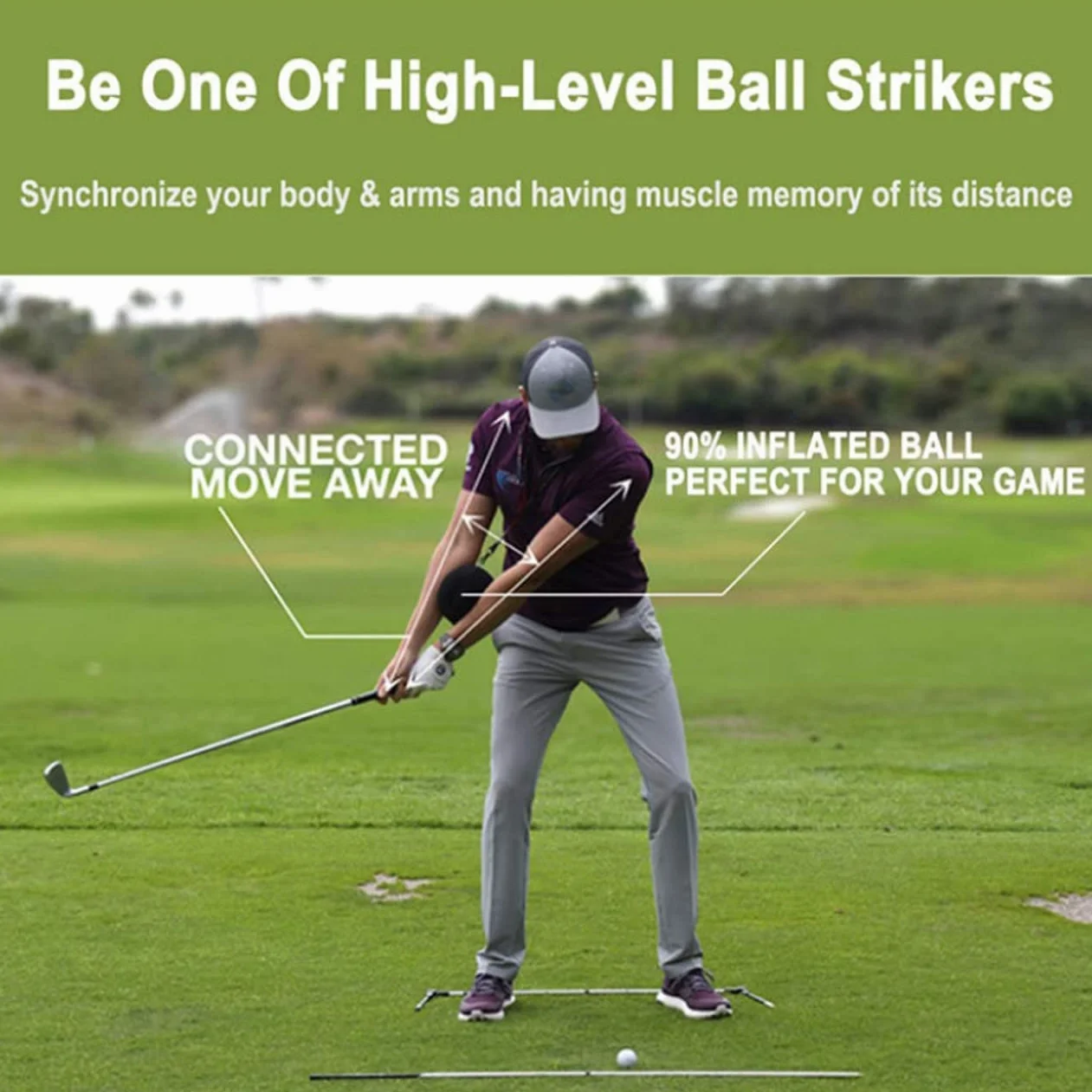 Pelota de Impacto de Golf, Entrenador Inteligente, Ayuda para Práctica de Swing y Corrección de Postura