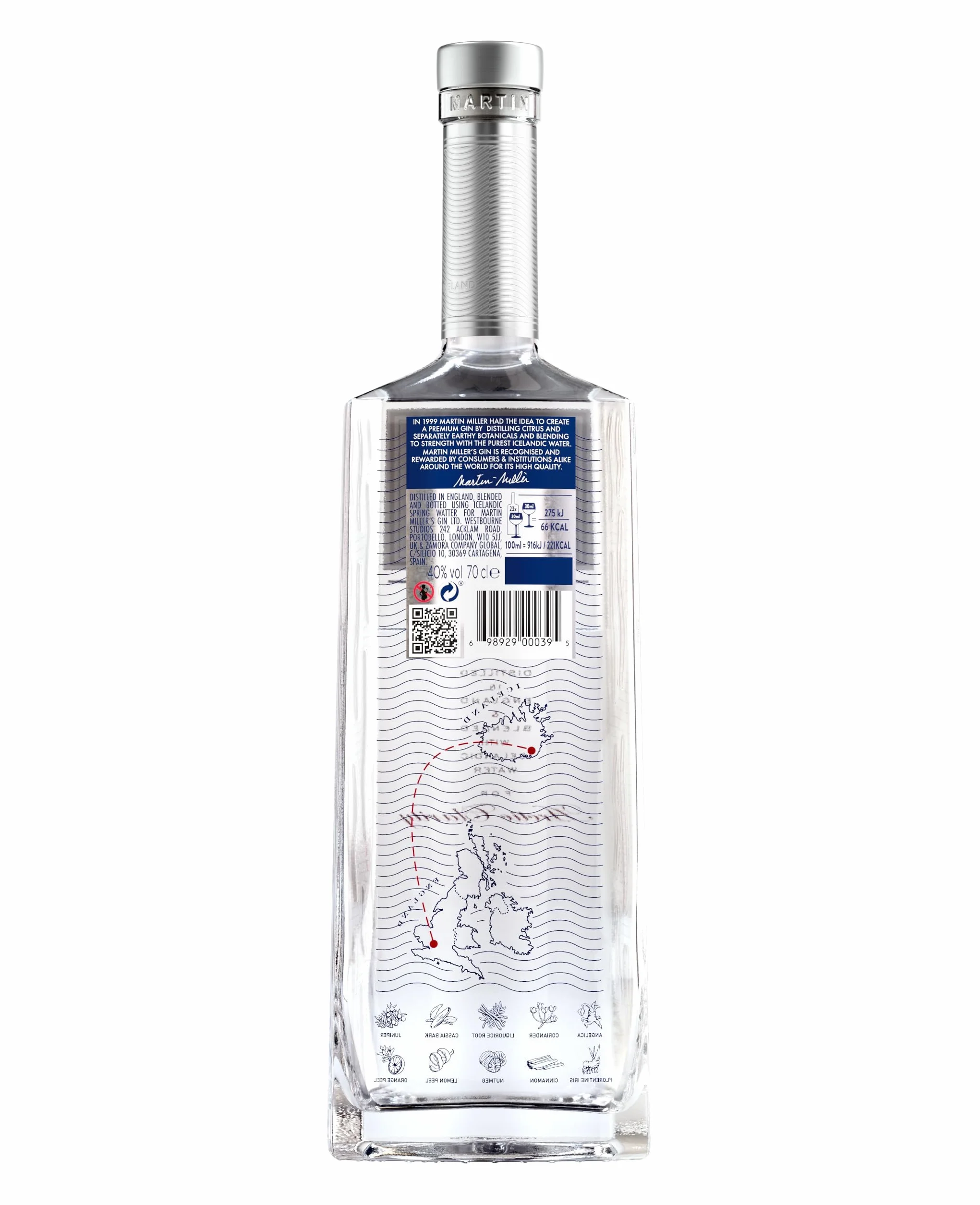 Martin Miller's Ginebra - Pack para Regalo: 2 Botellas de 70 cl + 4 Copas Exclusivas | Para Gin Tonic y Cócteles Sofisticados