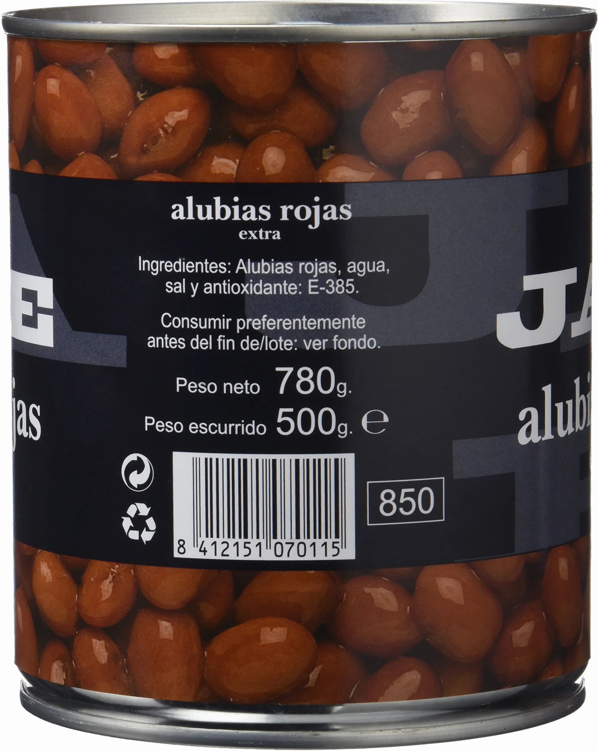 Alubia Roja Legumbre Cocida - Paquete de 6 x 500 gr