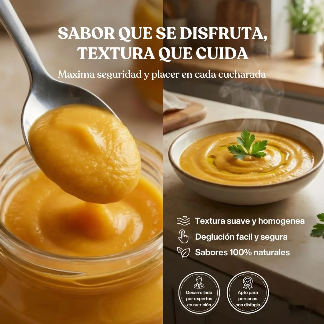 Natursenior - Comida Triturada para Personas Mayores - Pack Puré de Estofado de Lentejas con Chorizo - 100% Natural, Omega 3, Fibra, Proteína - 6 uds x 340g