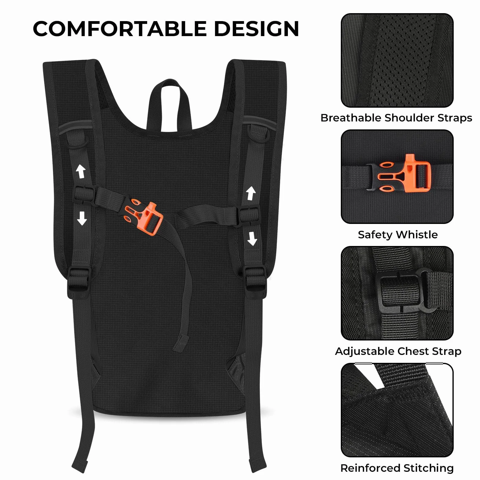 Mochila de senderismo plegable 13 L ligera para viajes un día