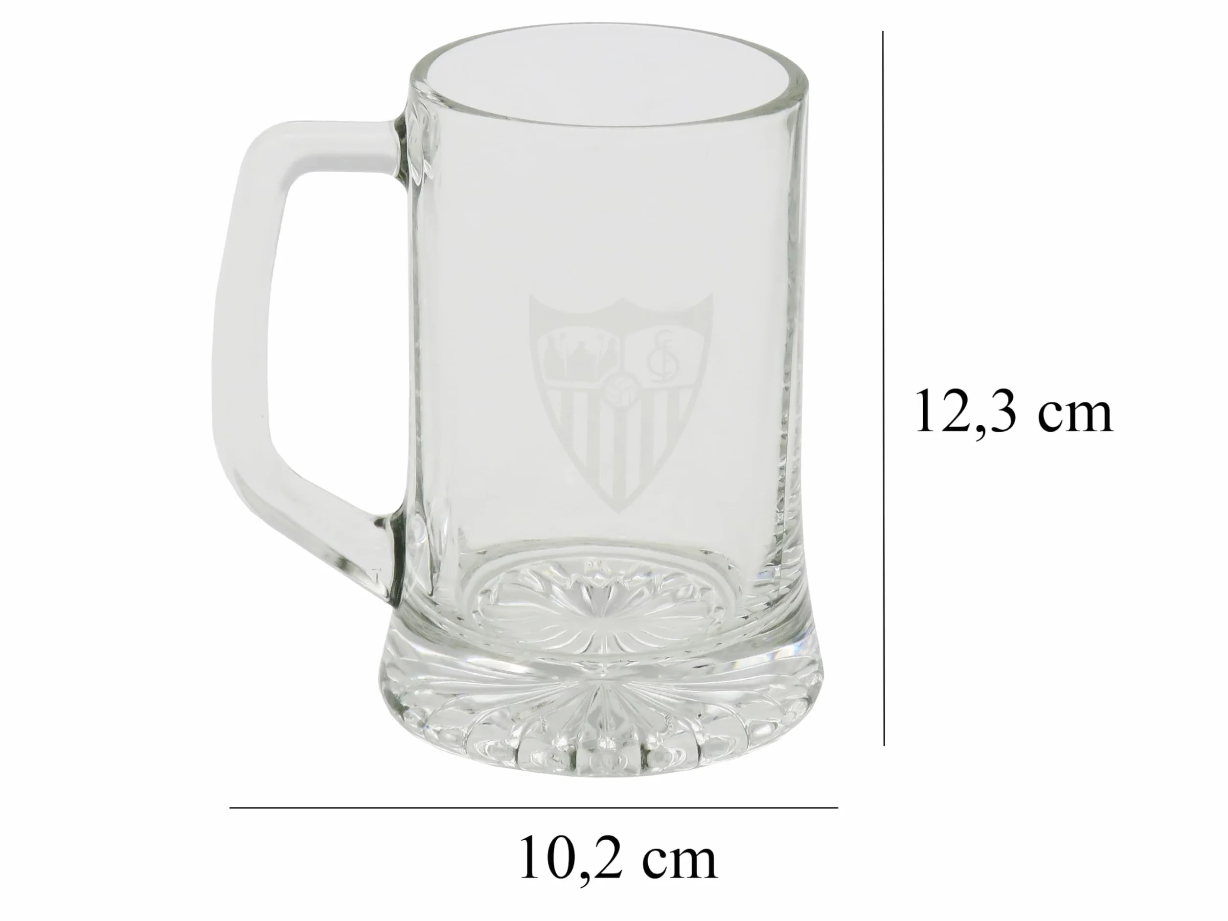 Sevilla FC Jarra de Cerveza Vidrio 280 ml Transparente Producto Oficial