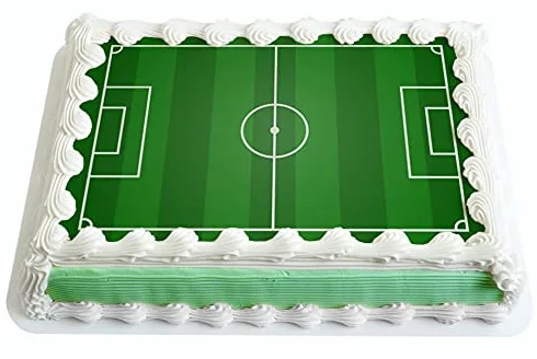 Pastel Italiano - Campo de Futbol Oblea - 20x30 Cm. - comestible para decoración de tartas