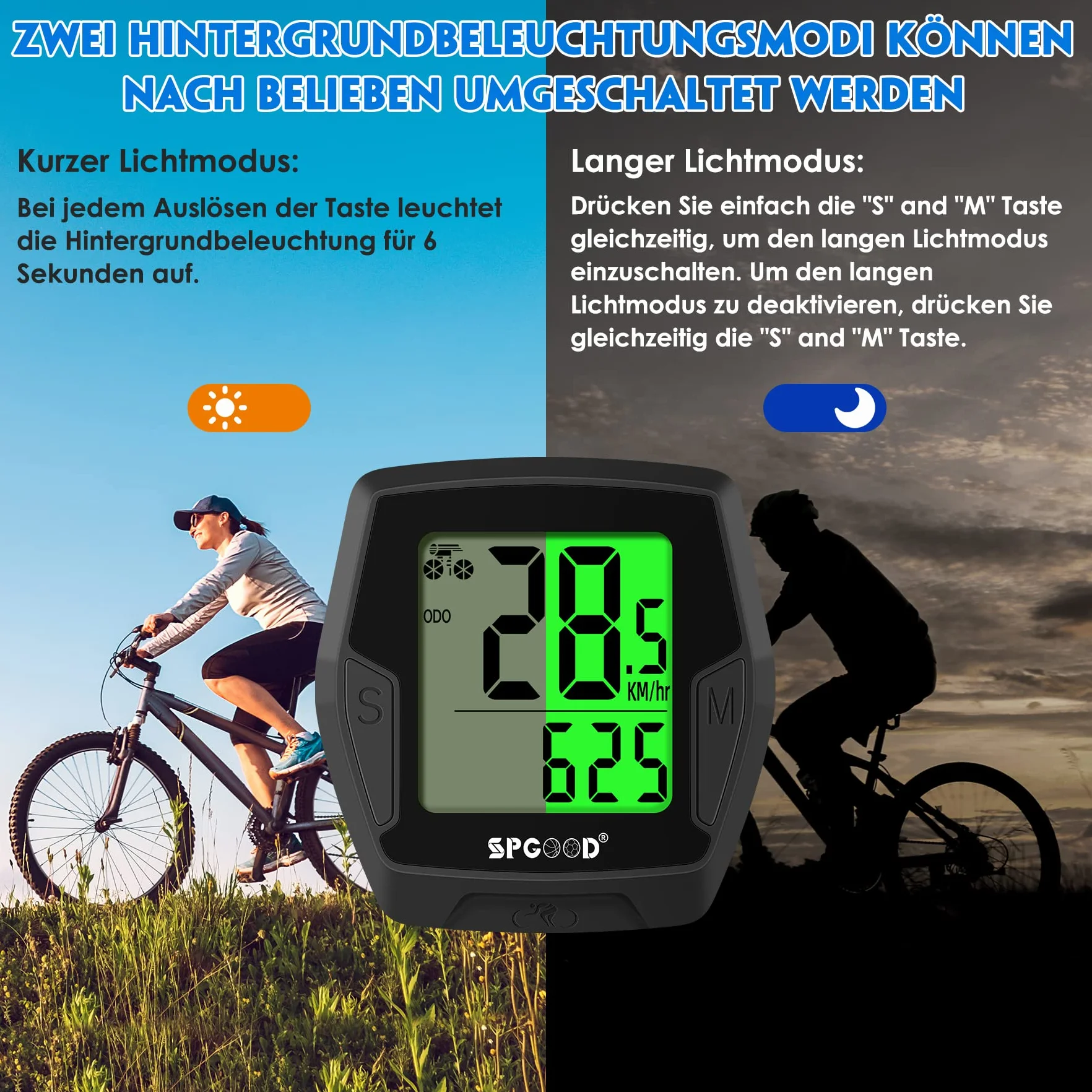 Bicicleta Informática Inalámbrica Tacómetro Ordenador de Bicicleta