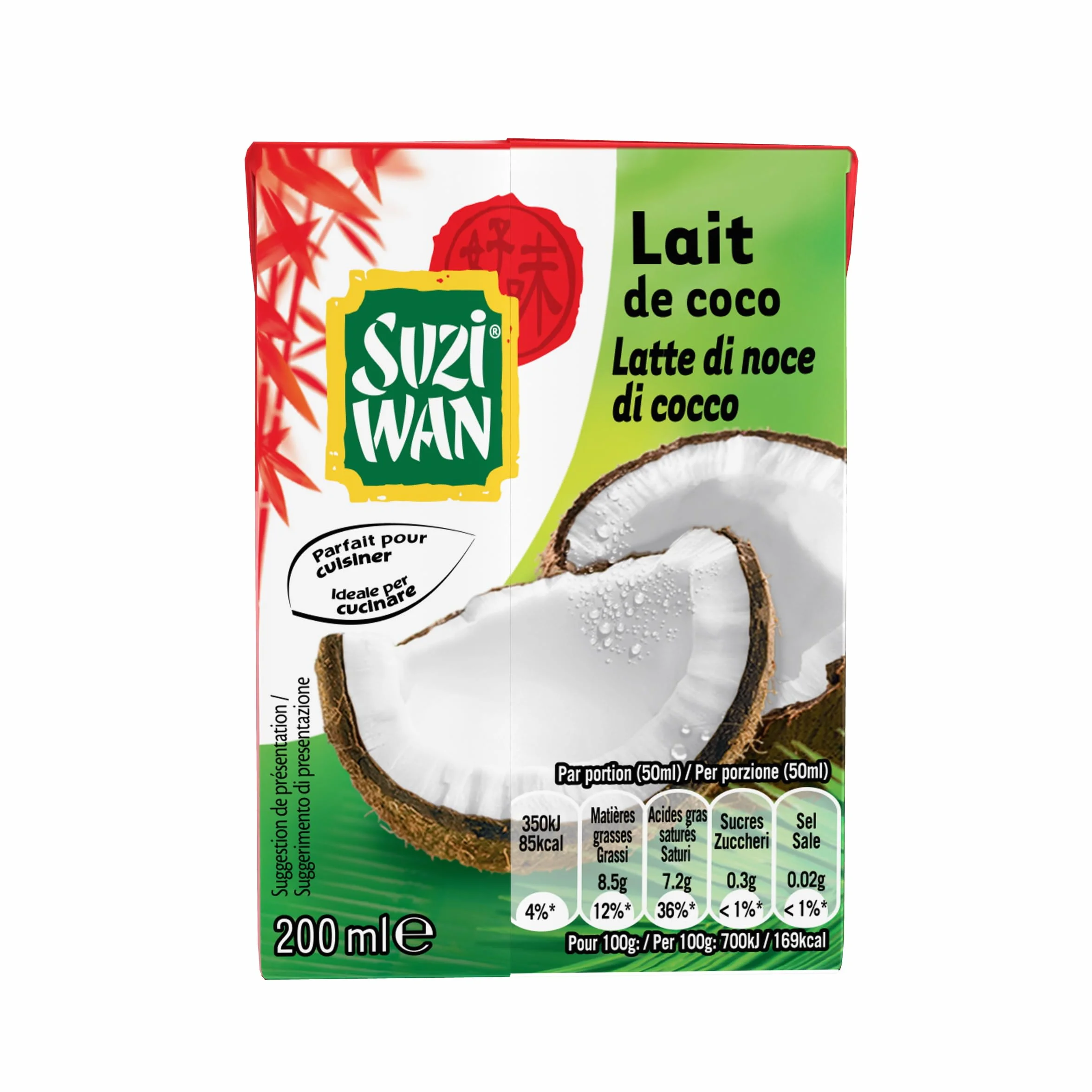 SUZI WAN - Leche de coco (200 ml)