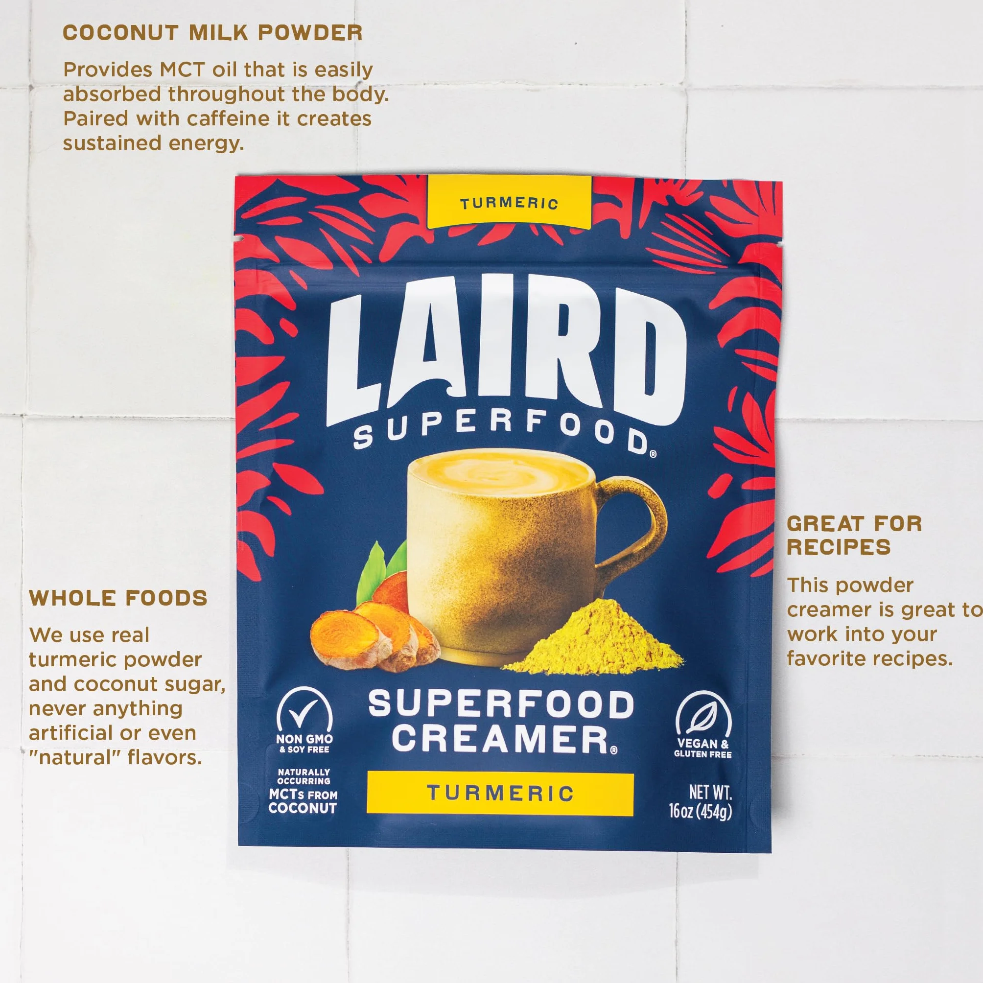 Laird Superfoods - Crema en polvo de cúrcuma - 8 oz.