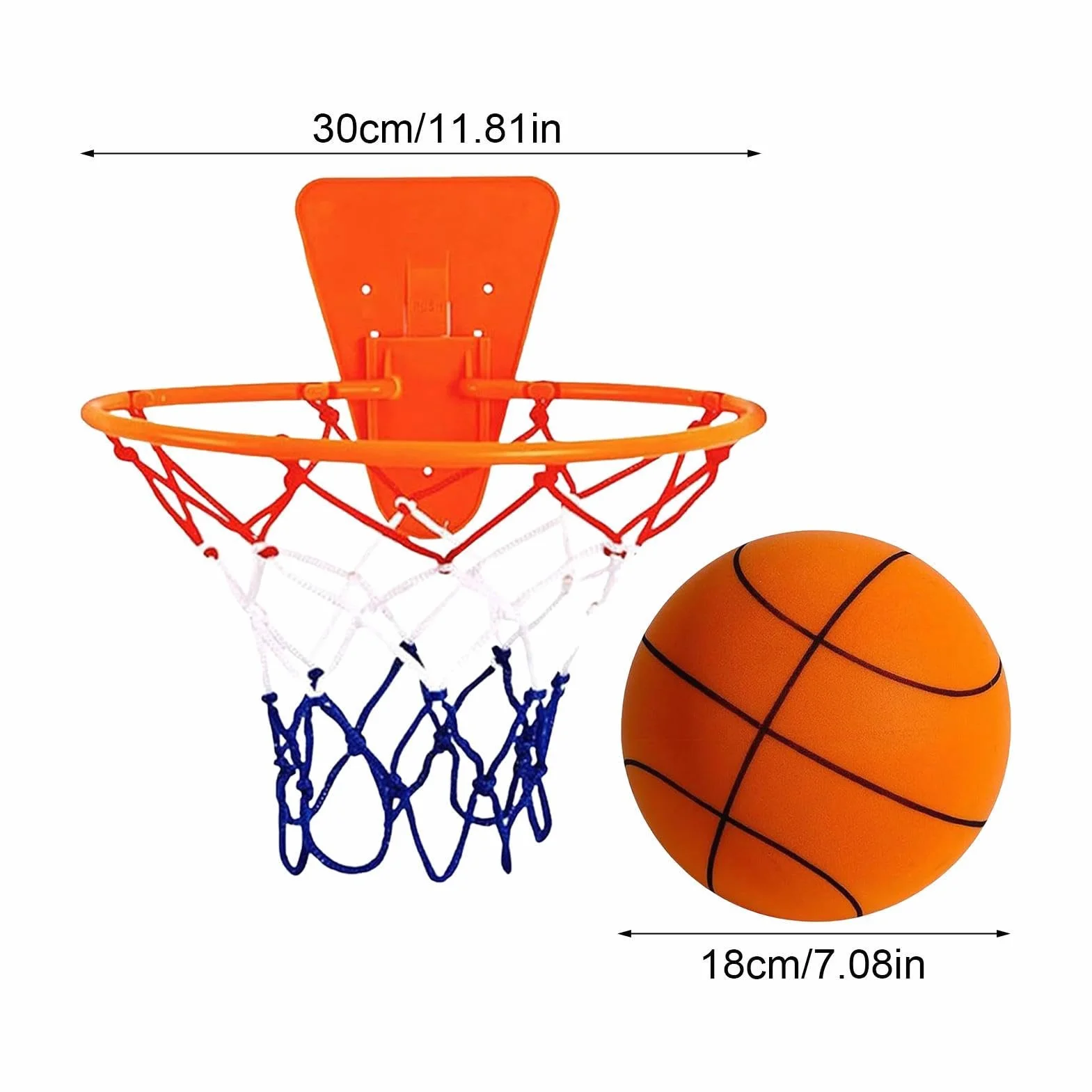 Juego De Aro Y Baloncesto Silencioso para Niños - Entrenamiento Interior Sin Ruido