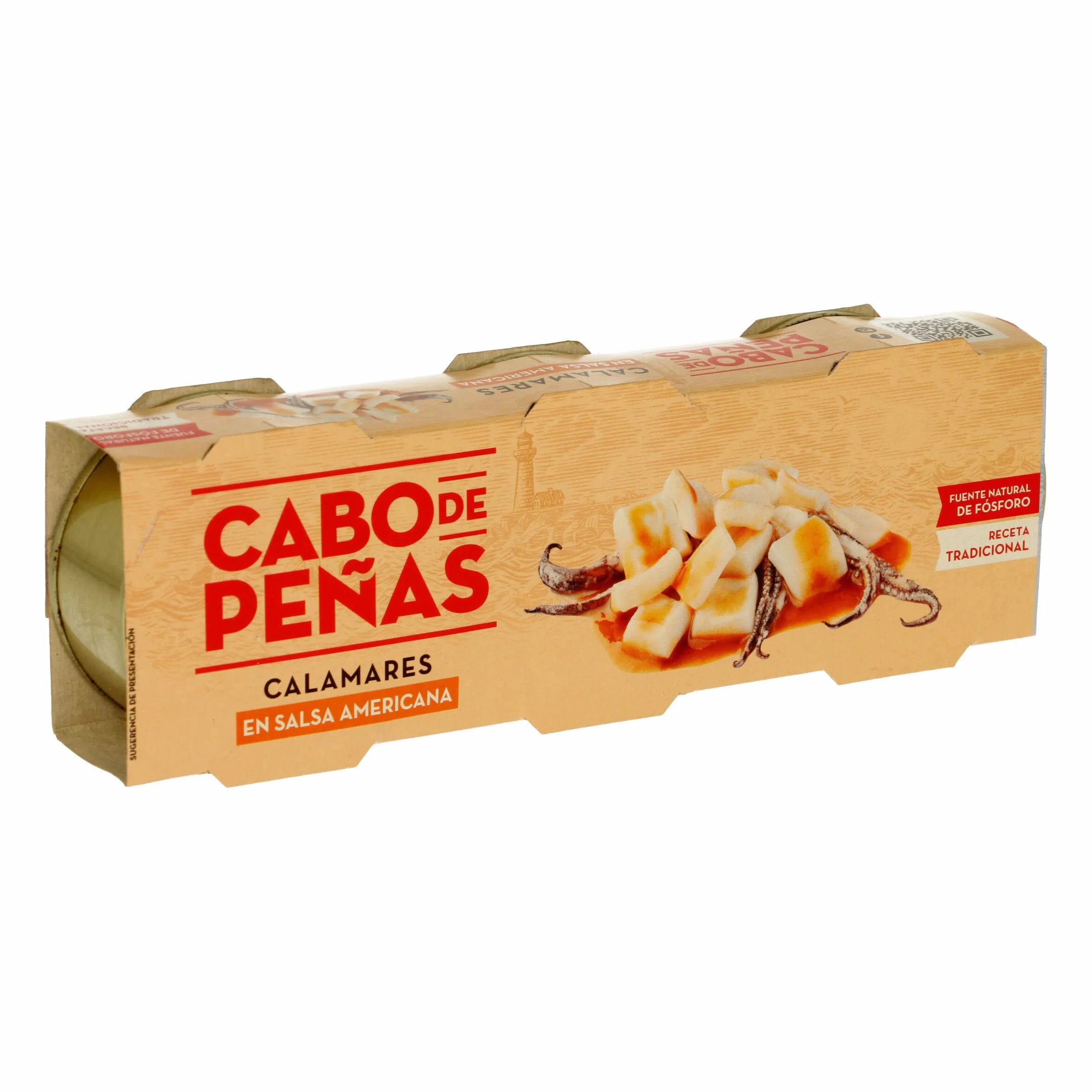 Cabo de Peñas Calamares en Salsa Americana, 3 x 59g