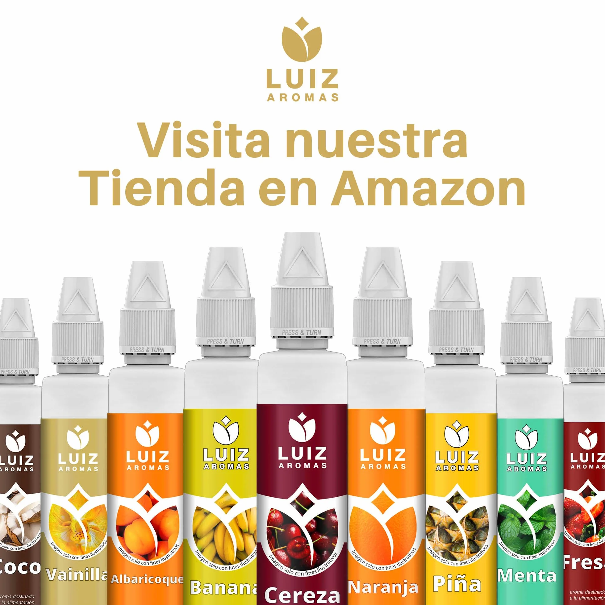 LUIZ AROMAS | Aroma Banana - Aroma Alimentario en Gotas para dulces de Hornear, Pasteles, Bizcochos y Tartas | Producto Vegano sin Calorías y sin Azucar | Producto 100% Italiano (30g)