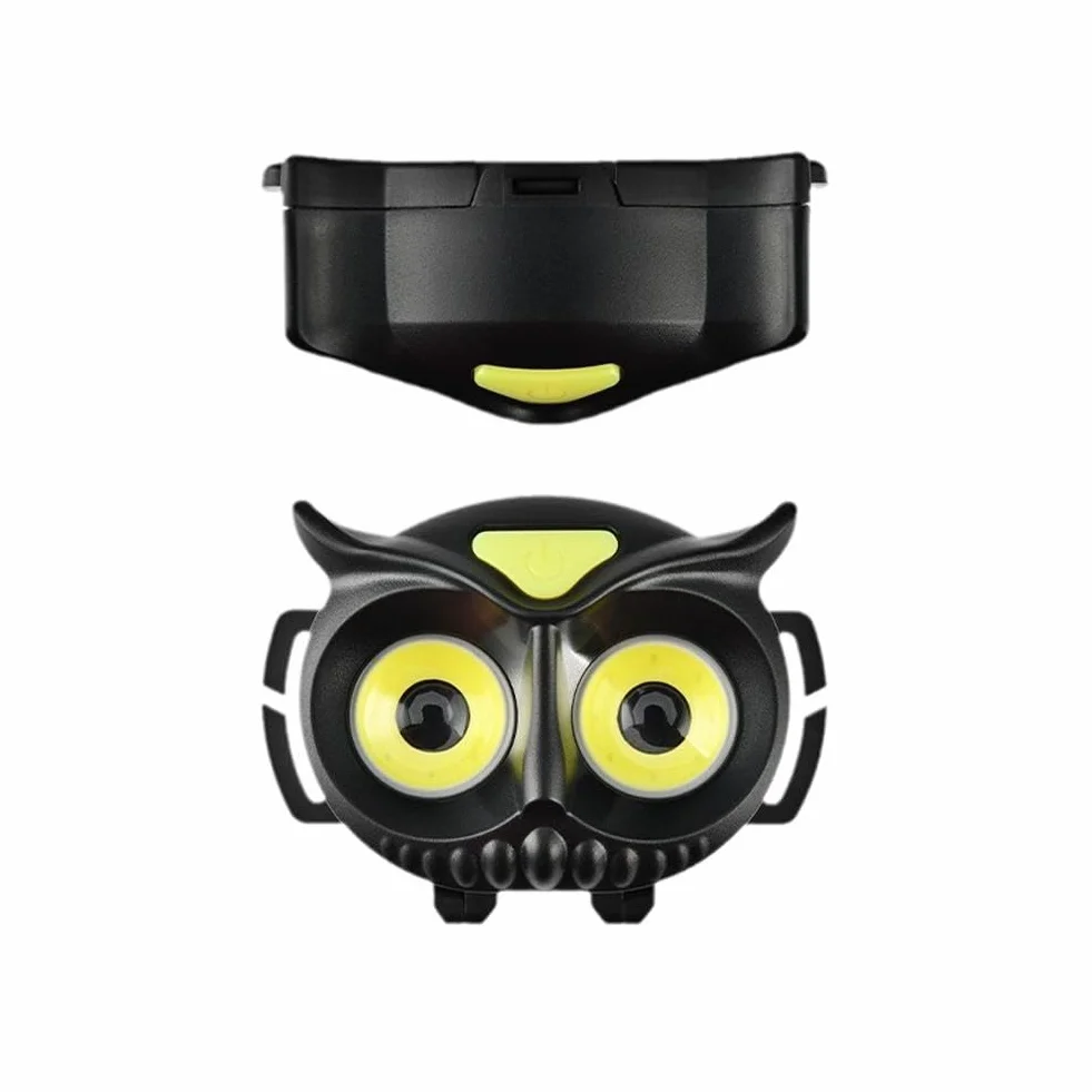 Linterna frontal LED COB para niños y adultos, 4 modos, batería, para acampar y senderismo