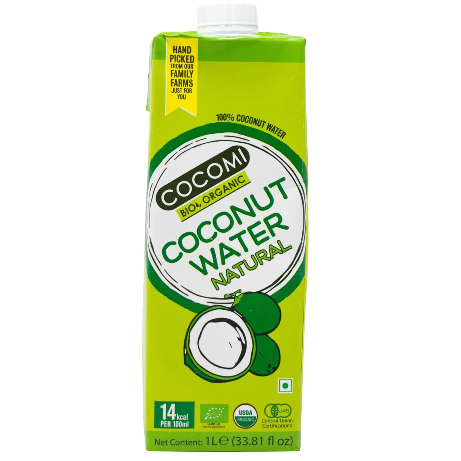 Agua de coco 100% Bio 1L.