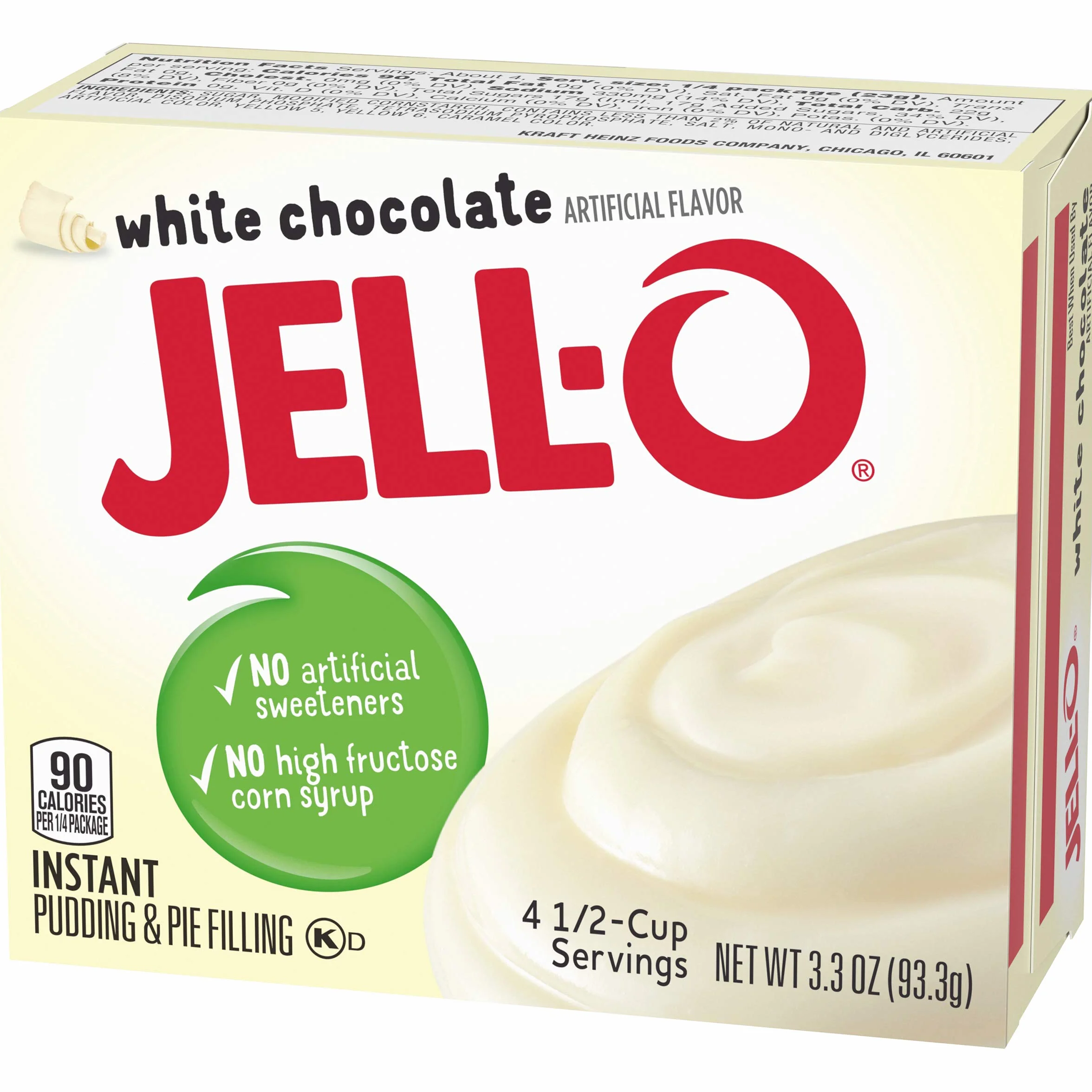 Jell-O Instant Pudding and Pie Filling White Chocolate 3.3-Ounce Pack of 6