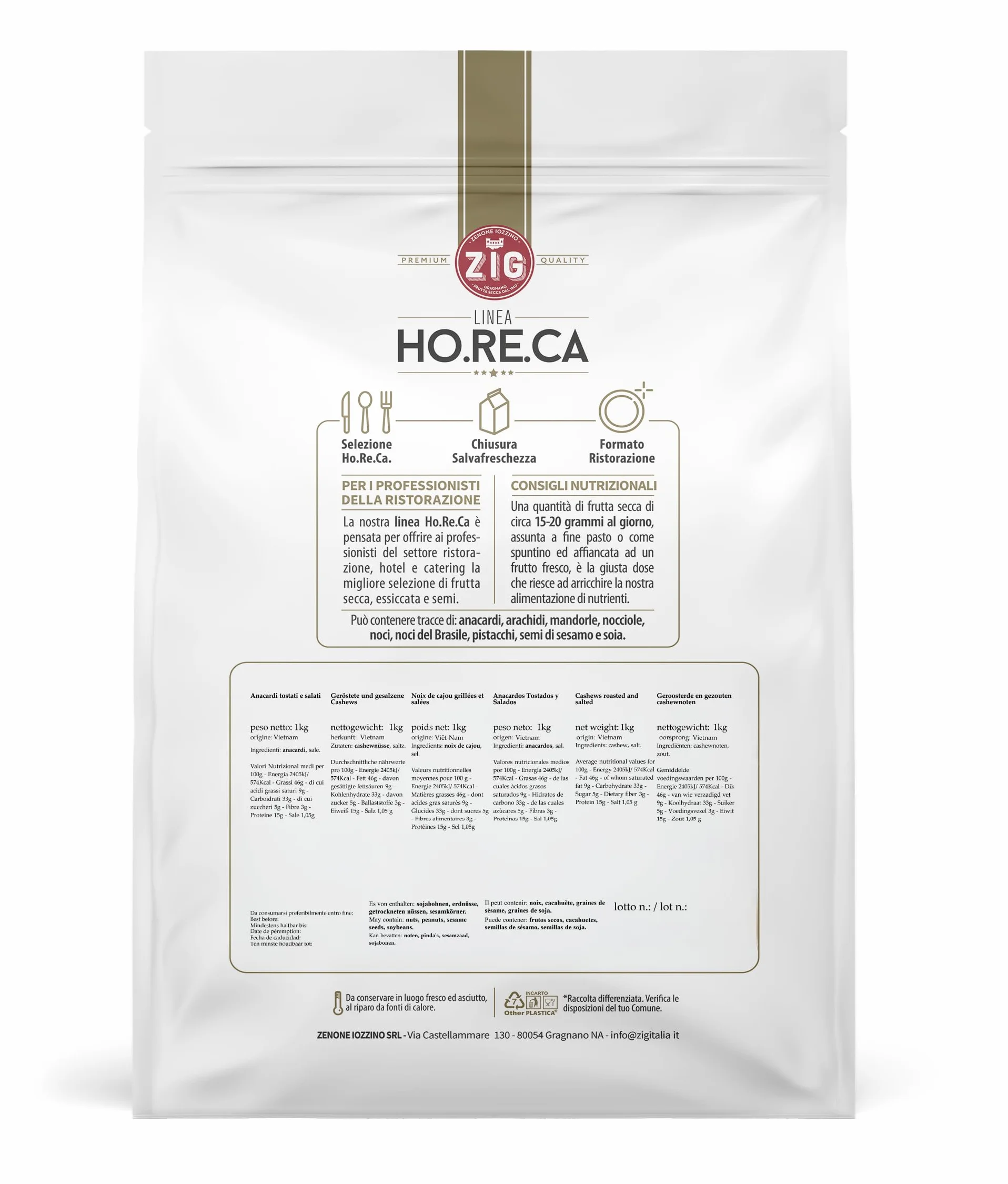 Anacardos tostados y salados primera calidad 1 Kg HORECA