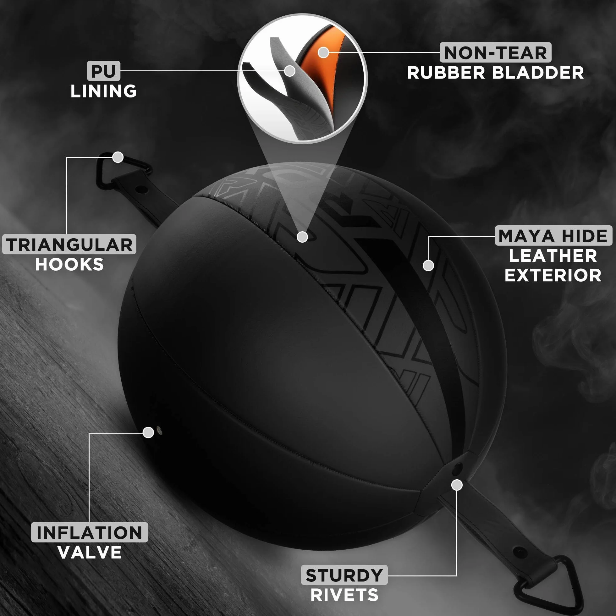 RDX Pelota de Boxeo de Doble Extremo 70 cm con Cuerda Elástica Extensible 48 Pulgadas