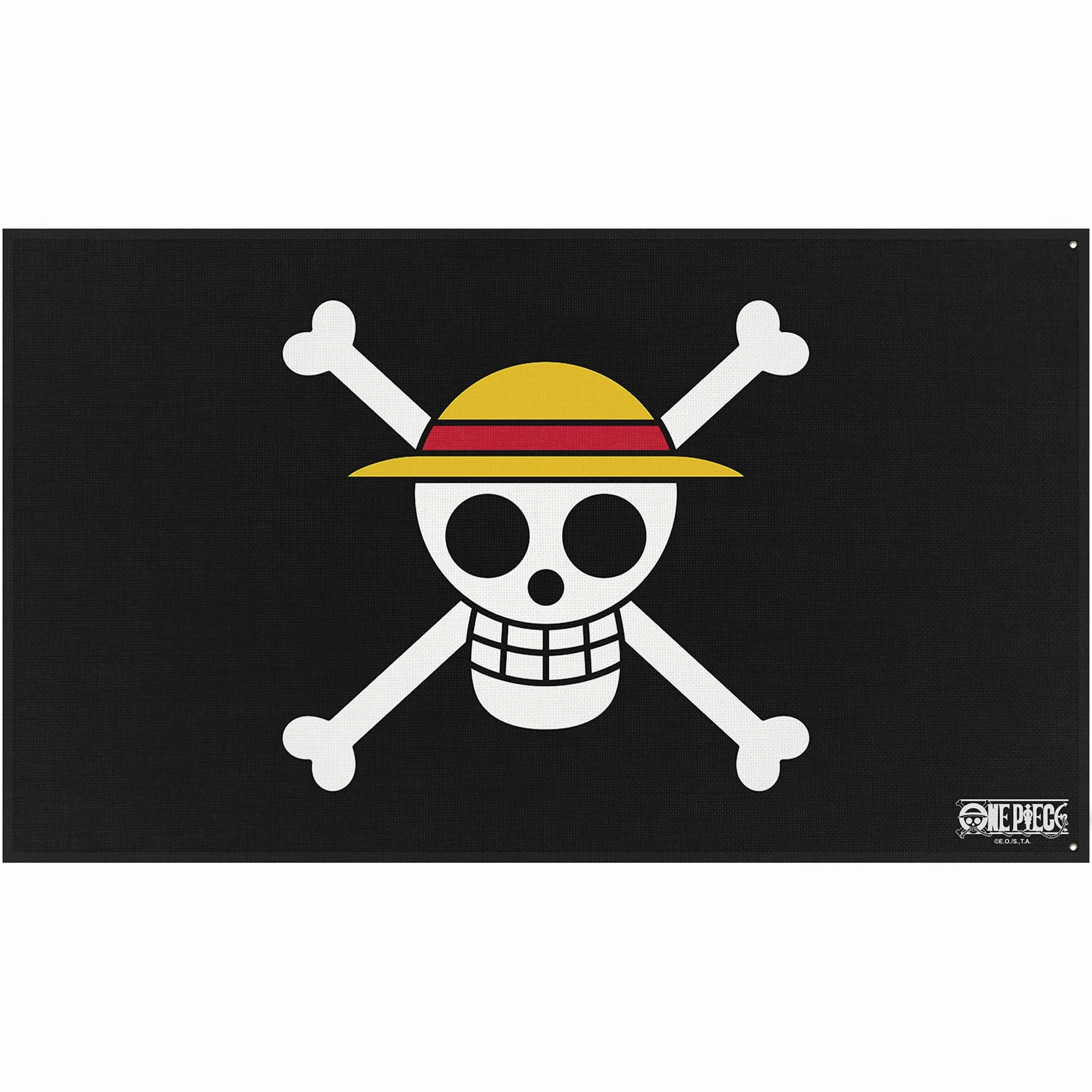ABYstyle Bandera de una pieza oficial tejido resistente accesorio decorativo coleccionista negro y blanco