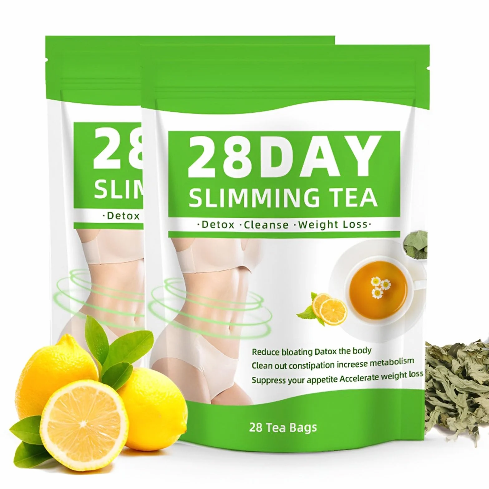 Bolsitas De Té Desintoxicante De 28 Días: Té Adelgazante Natural De Hierbas For La Desintoxicación Y El Bienestar Corporal.(1PC)