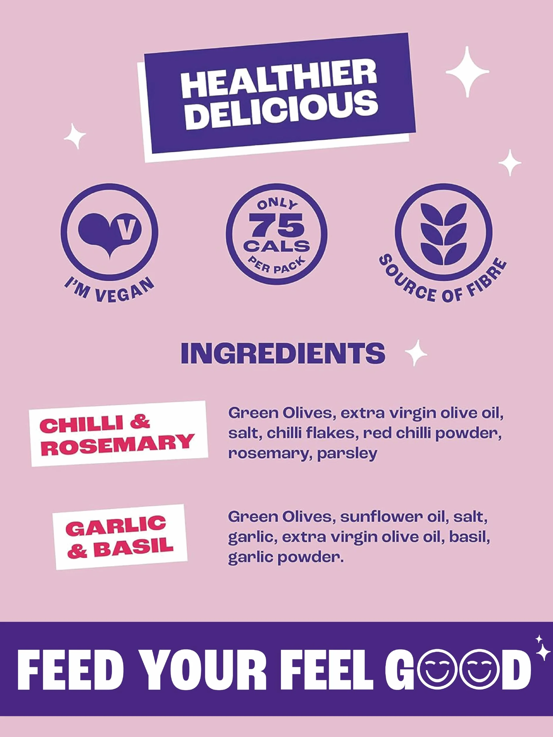 Olly's Olives | Mixed Selection of Flavoured Olive Packs | 12 x 50g Pouches