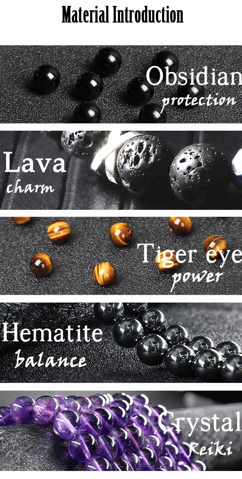 Pulsera 7 Chakras de Piedra Preciosa Natural, Joyería Energética