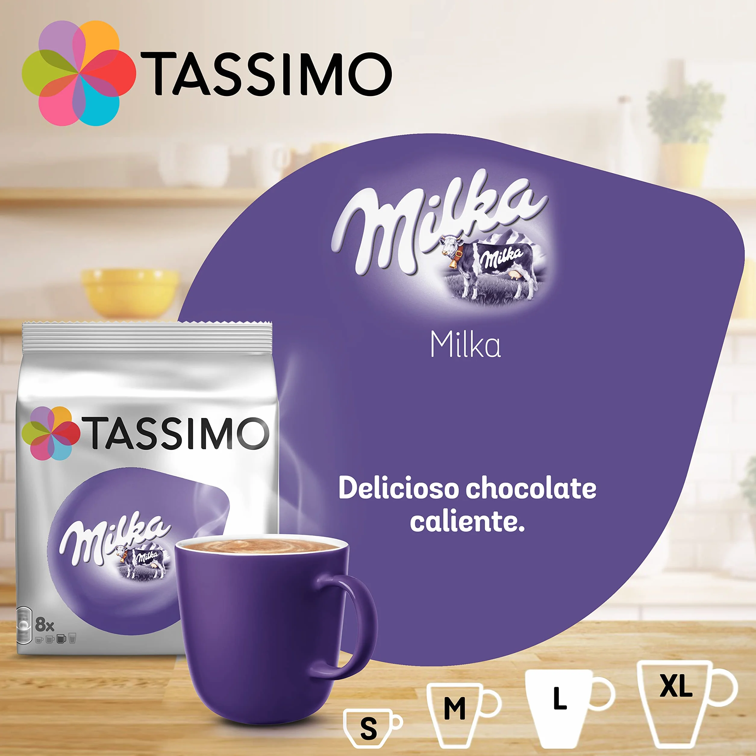 Tassimo Milka Chocolate con Leche Cápsulas 40 Compatibles Cafetera 5 Pack Amazon Exclusive