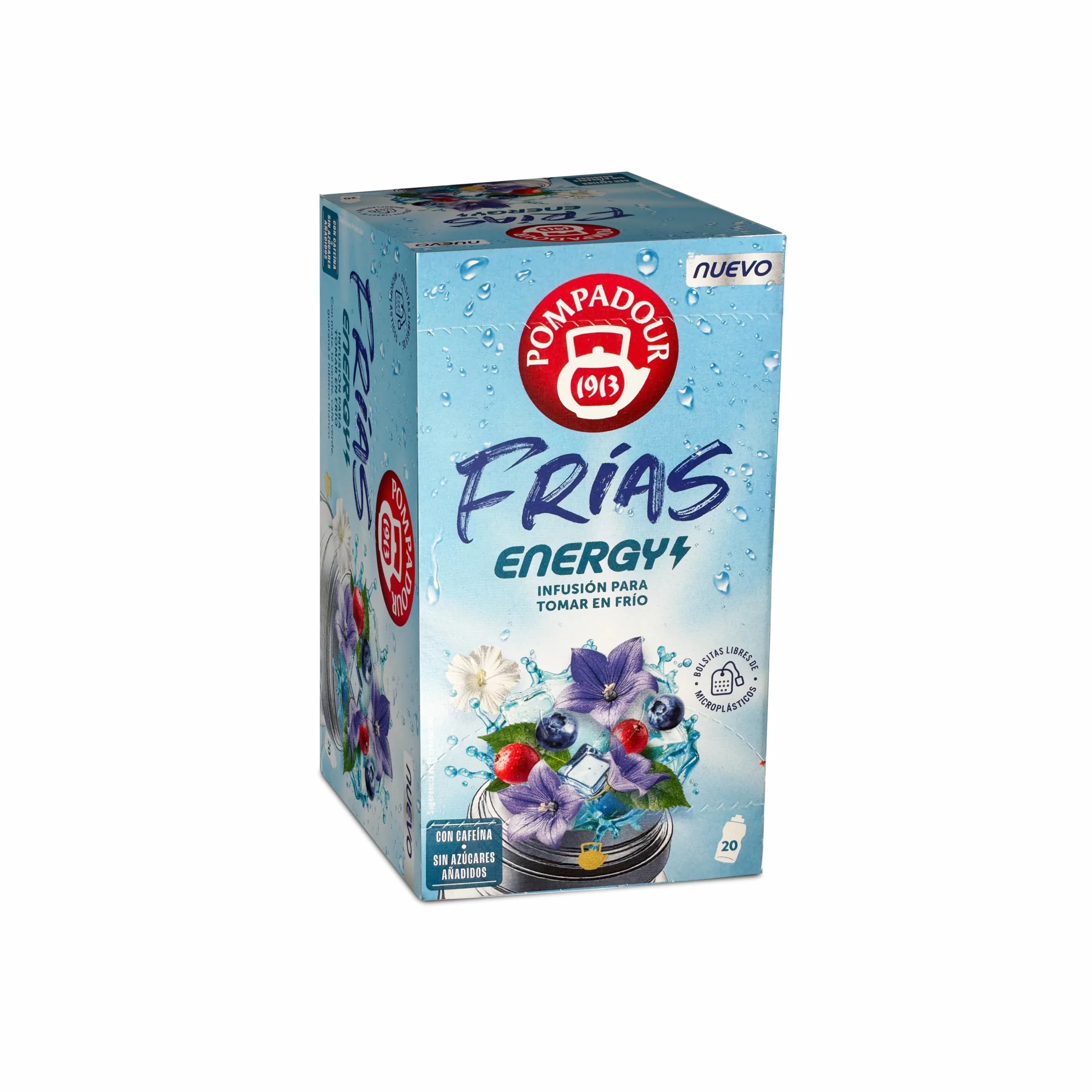 Pompadour - Té Frío - Frías Energy - Complemento Alimenticio - 20 Bolsitas