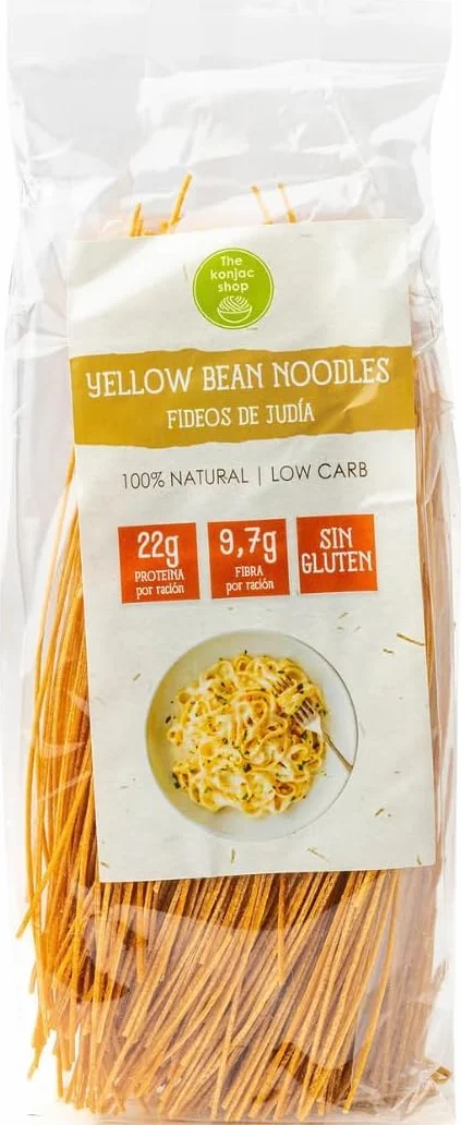 The Konjac Shop - Espaguetis de Judía Amarilla 200 g - Pasta Proteica, Sin Gluten, Baja en Calorías y Alta en Proteínas