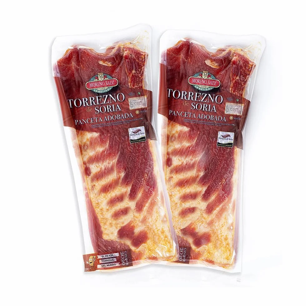 Torreznos de Soria - Envío 24 h - Panceta Semicurada - Fácil de preparar. D. O. Soria - Premio Medalla de Oro -Seleccionados por Cosecha Privada (1,5 kg)